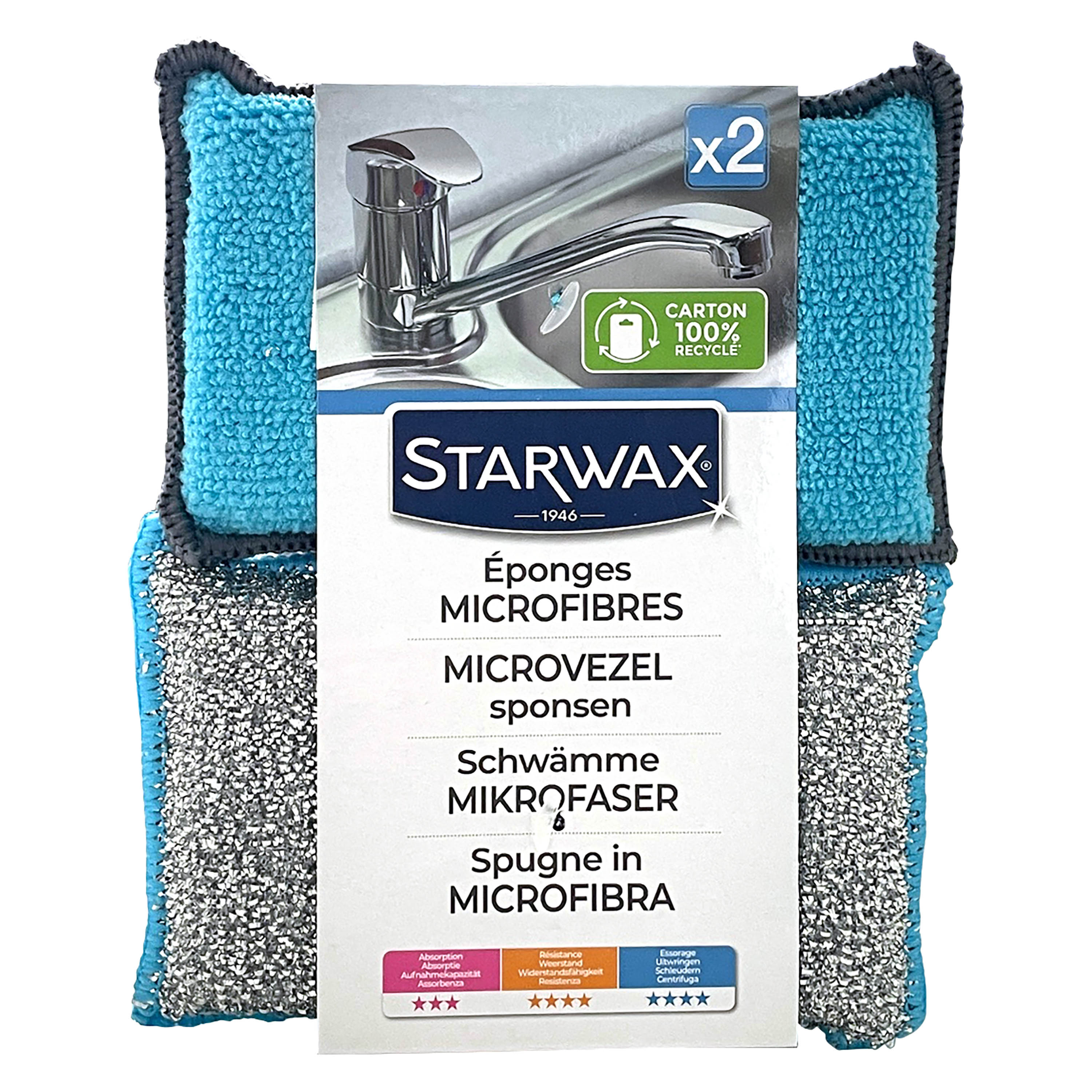 STARWAX - Eponges lavables réutilisables X2