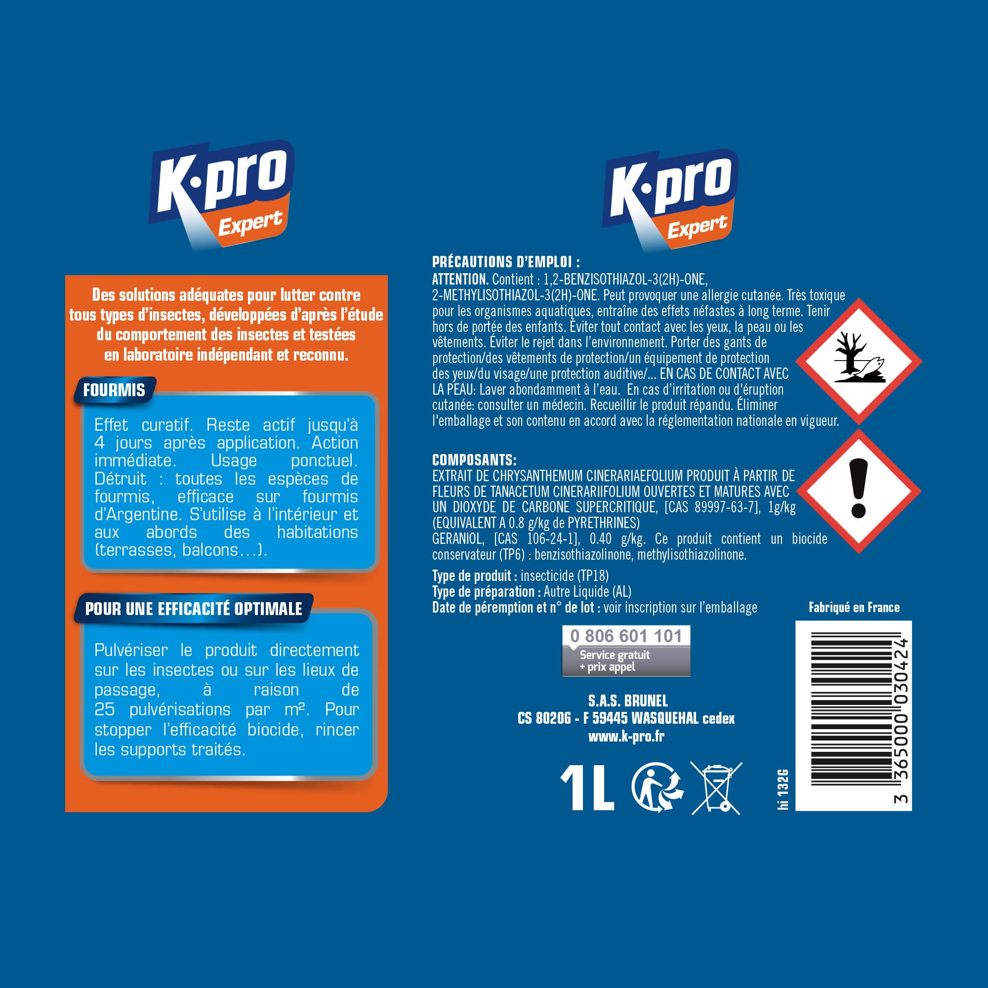 K.PRO - Pulvérisateur fourmis 1L