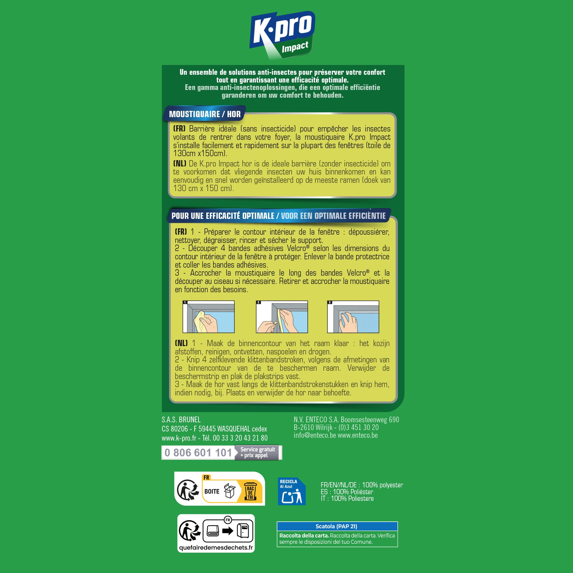 K.PRO - Moustiquaire moustiques et mouches X1