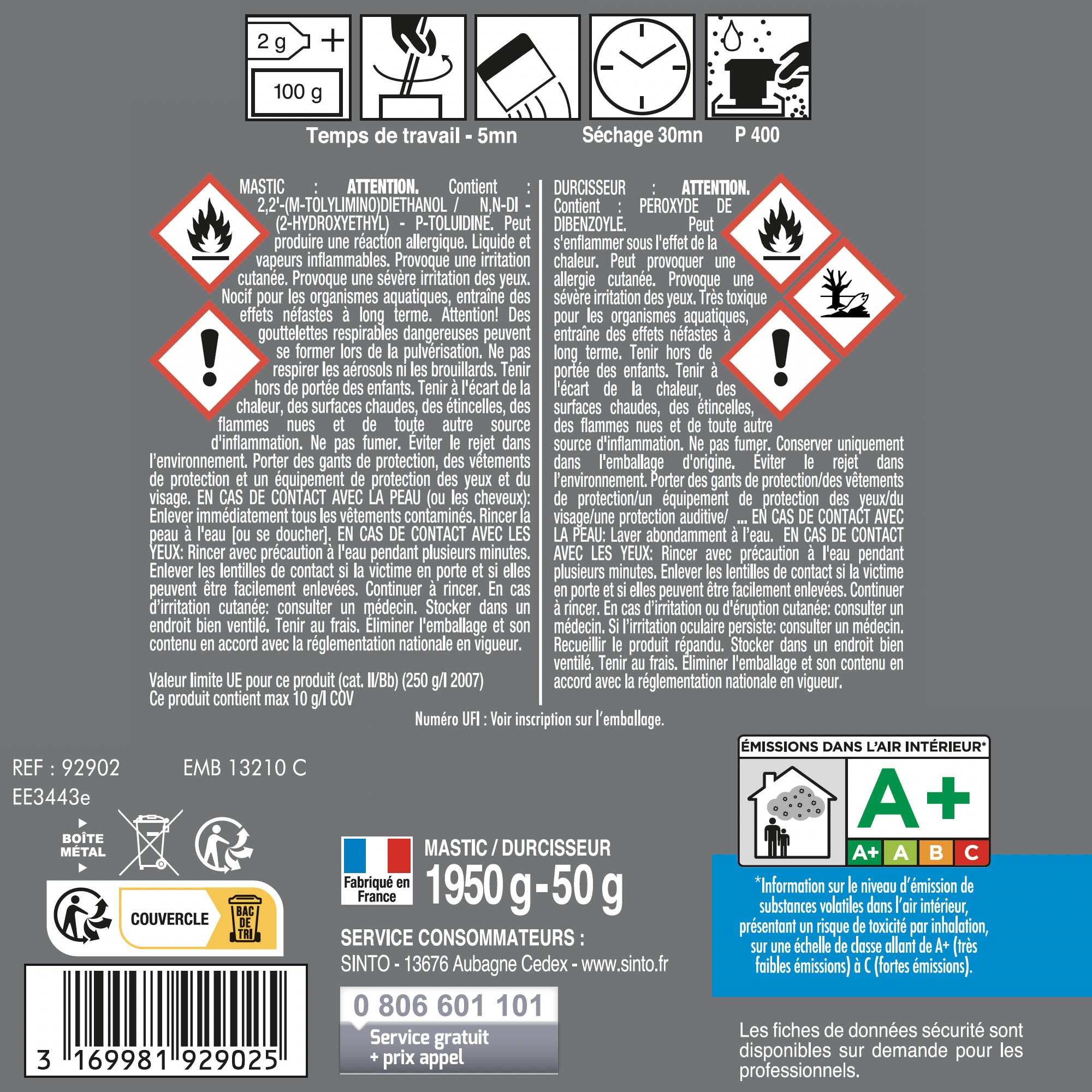 SINTO - MASTIC UNIVERSEL 1,95kg