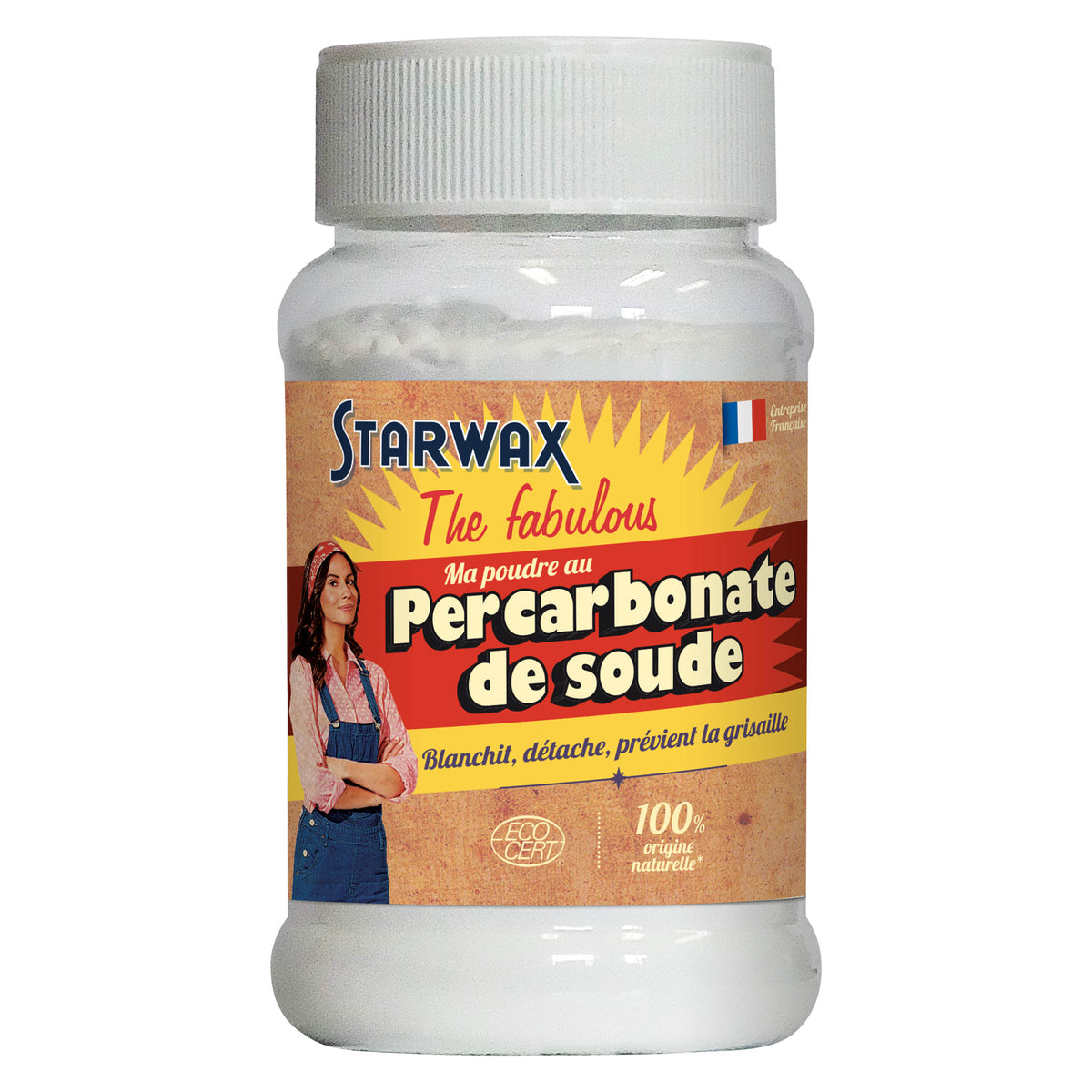 STARWAX FABULOUS - Ma poudre détachante & raviveur de blancheur au percarbonate de soude – Pot pratique 400g