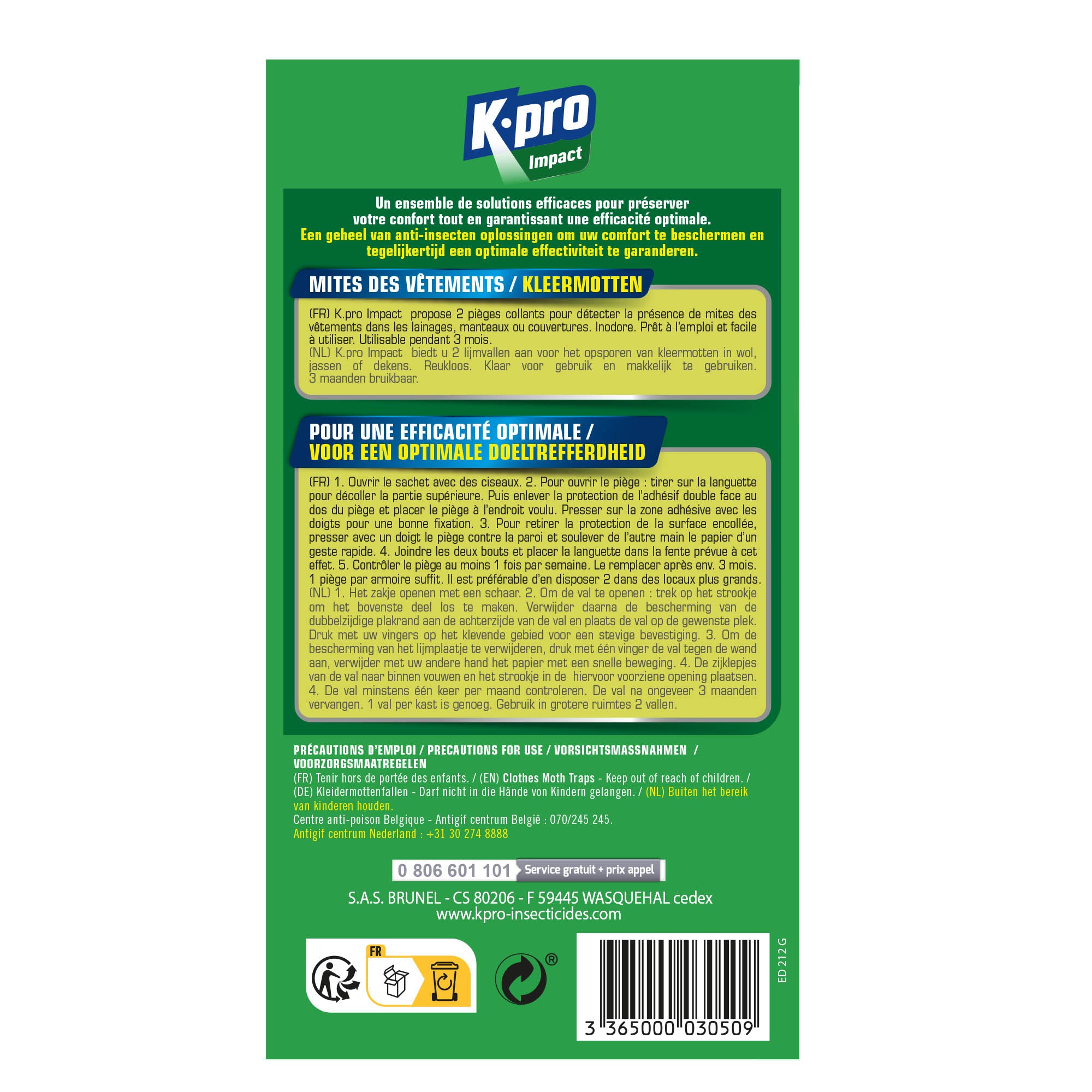 K.PRO - Pièges de détection des mites des vêtements
X2