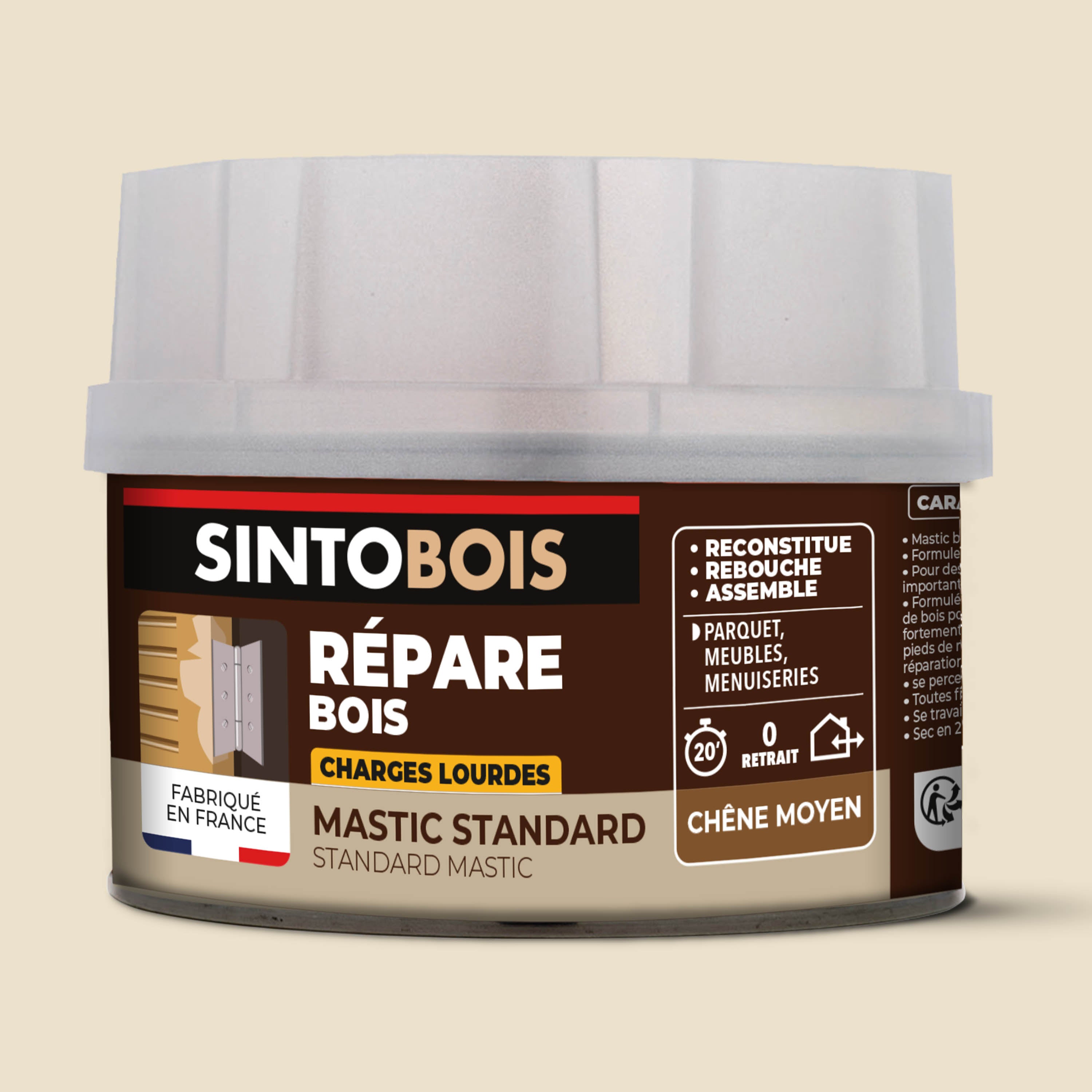 SINTO - Reconstitue bois charges lourdes 170ml Chêne