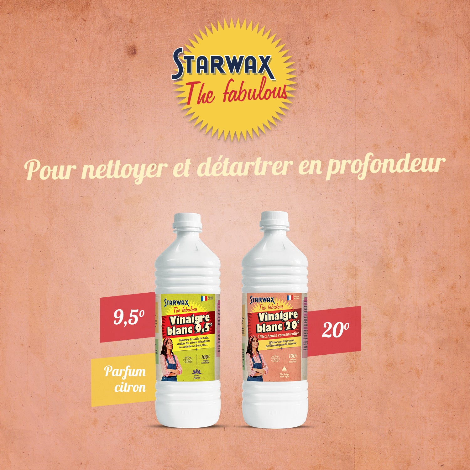 STARWAX FABULOUS - Vinaigre blanc ménager 20° 1L