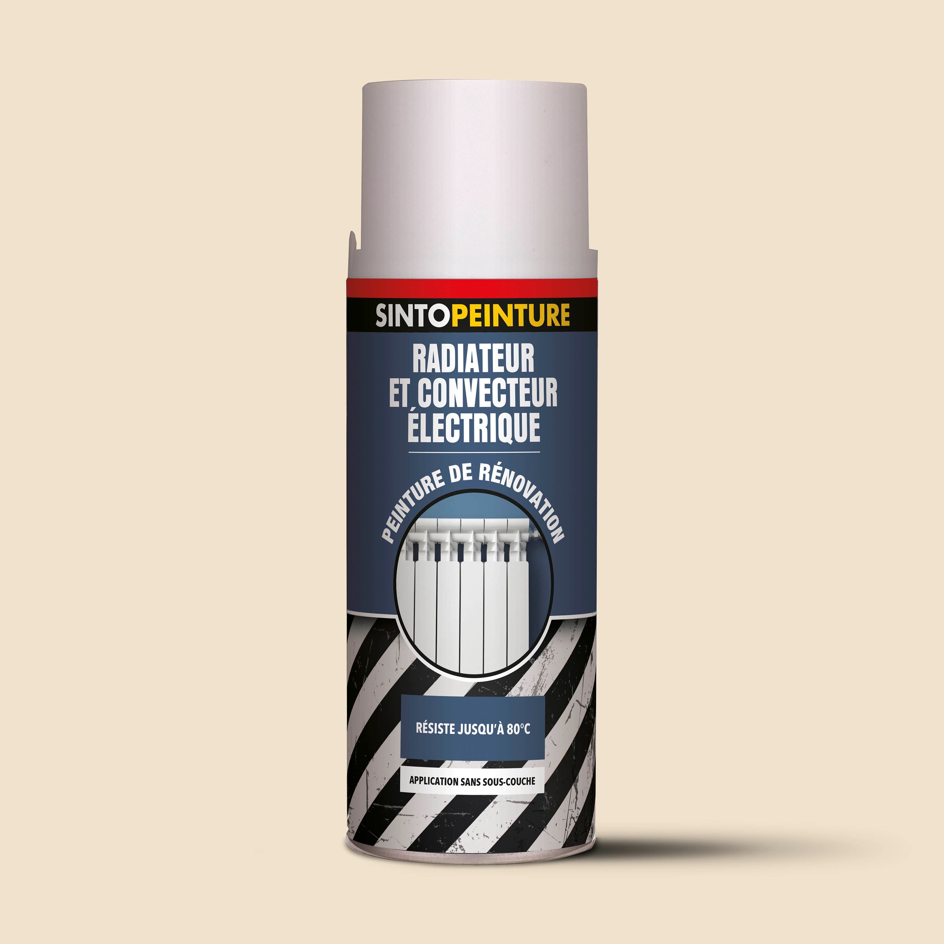 SINTO - Peinture spécial radiateur blanc 400ml Blanc satiné RAL 9010