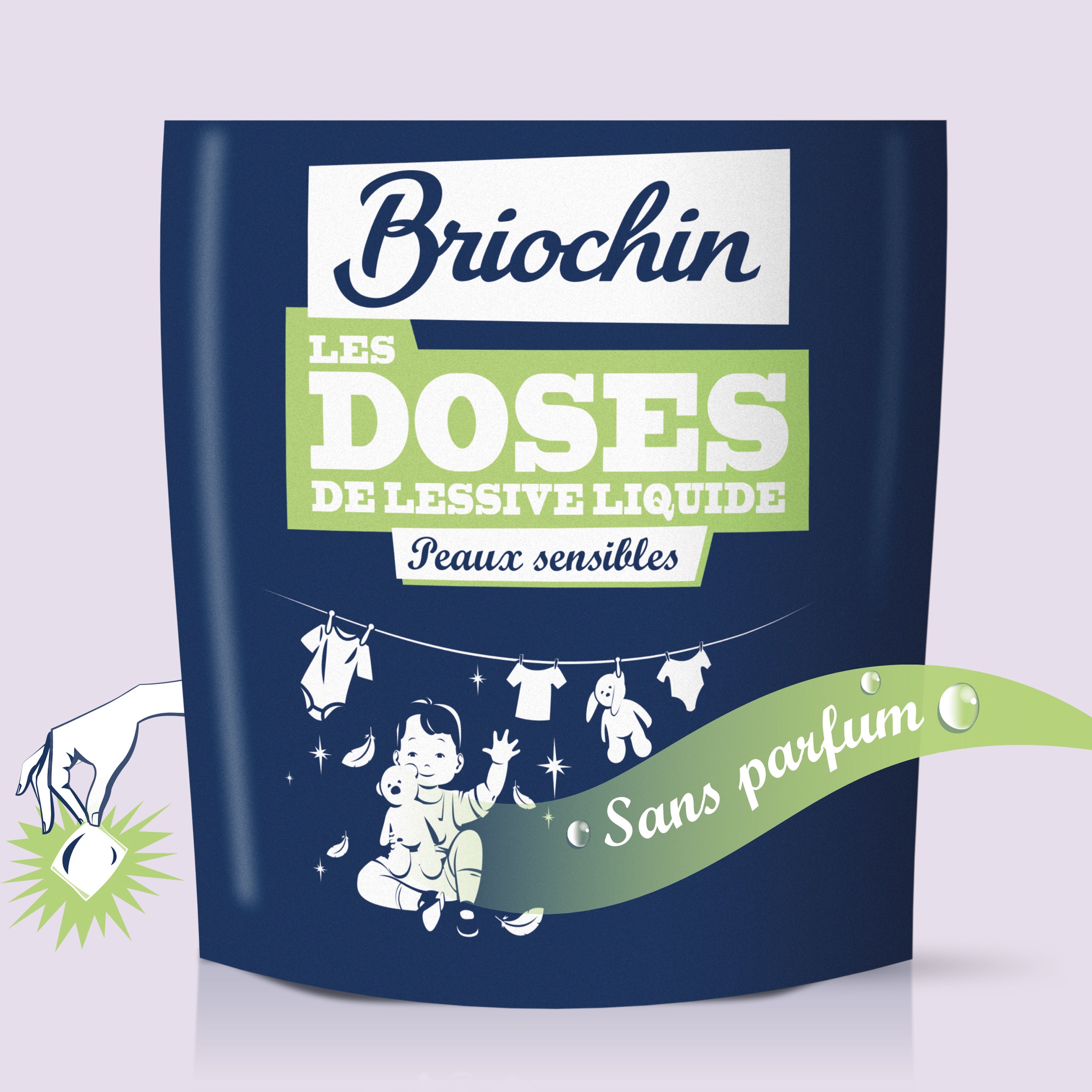 JACQUES BRIOCHIN - 22 Doses de Lessive liquide peaux sensibles sans parfum 22 doses