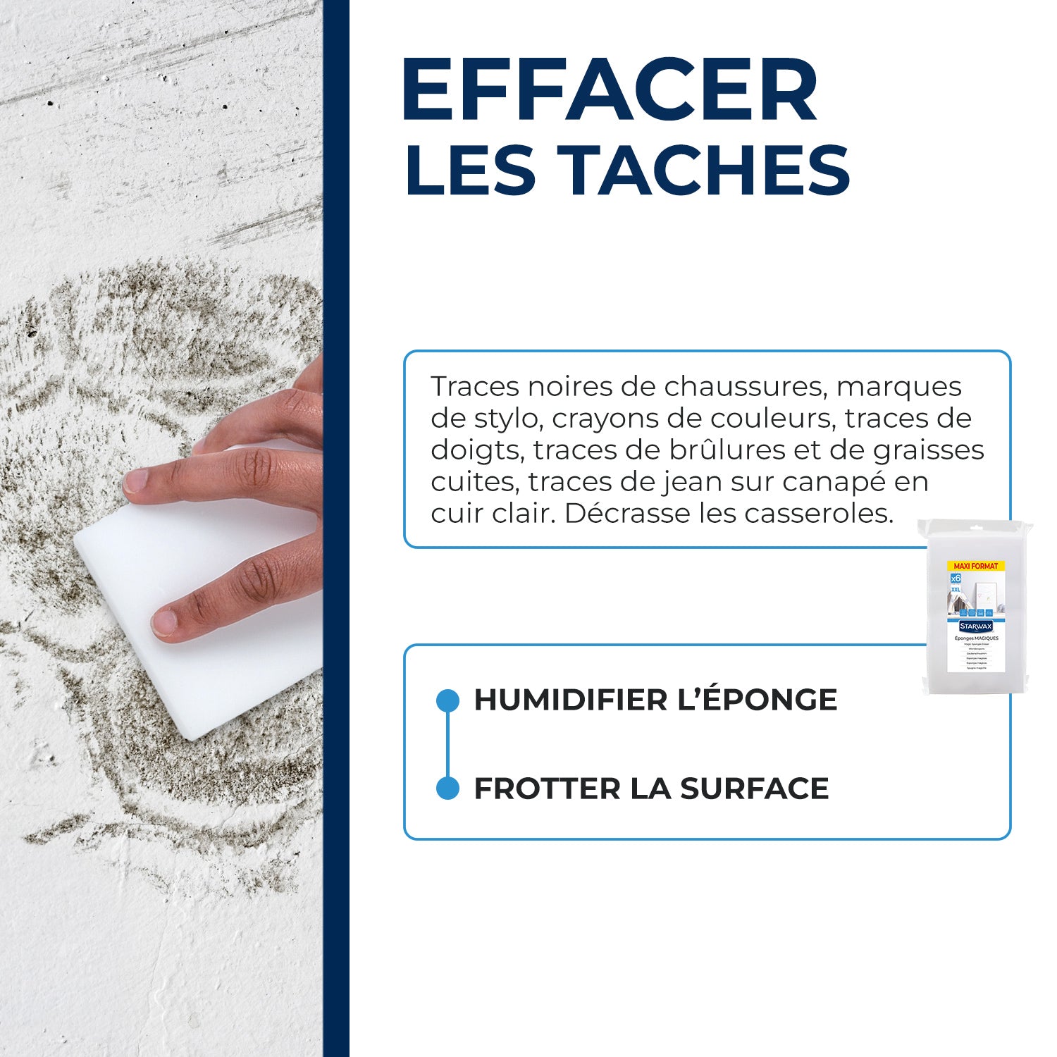 STARWAX - Eponges magiques XXL X2