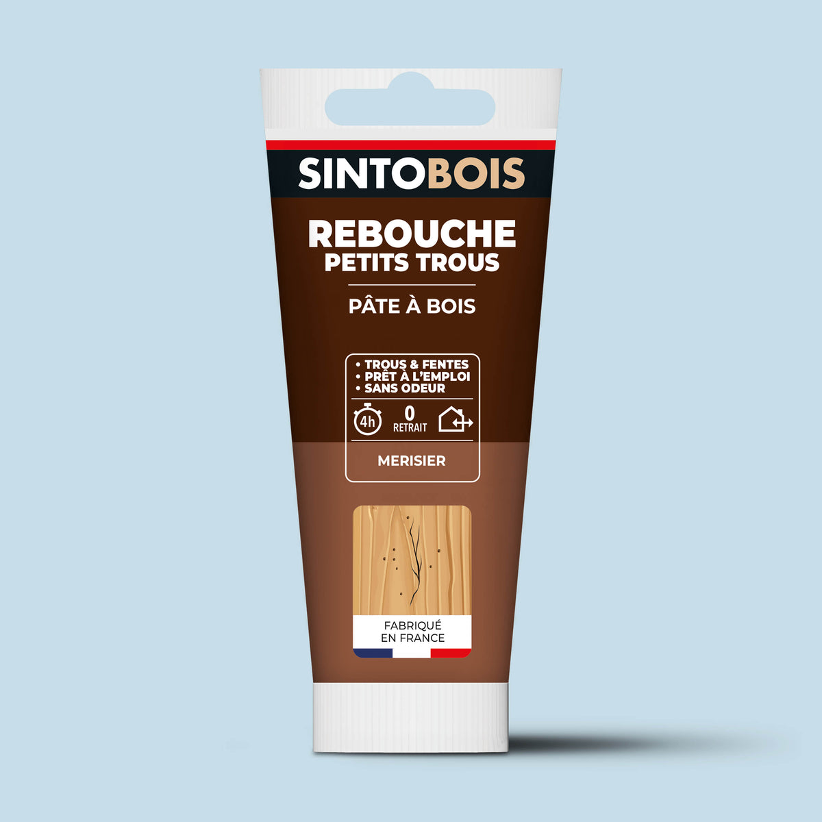 SINTO - Rebouche imperfections - Pâte à bois naturel 80g Blanc