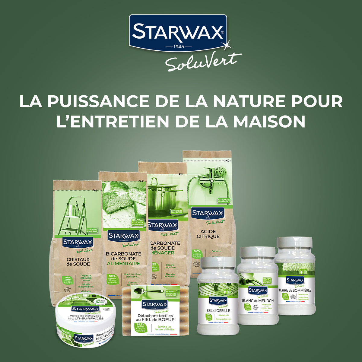 STARWAX SOLUVERT - Cristaux de soude 1kg