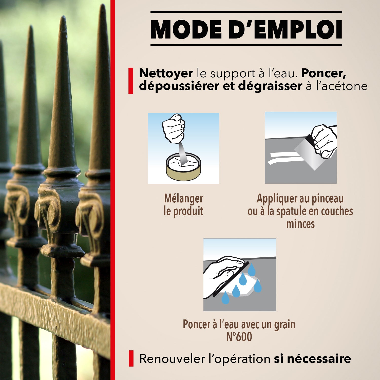 SINTO - Enduit de finition métal 90g