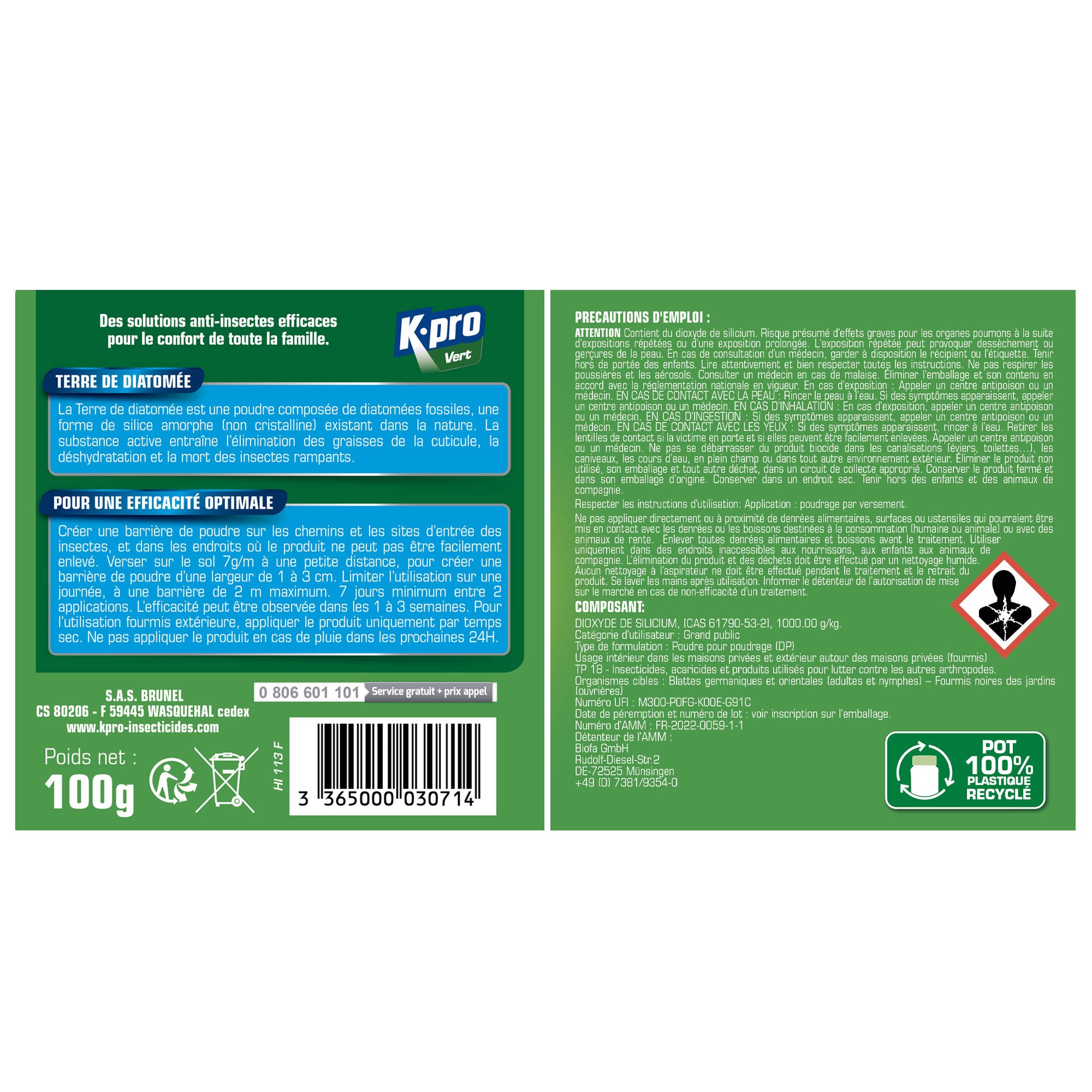 K.PRO - Terre de Diatomée
100g 100 Gr