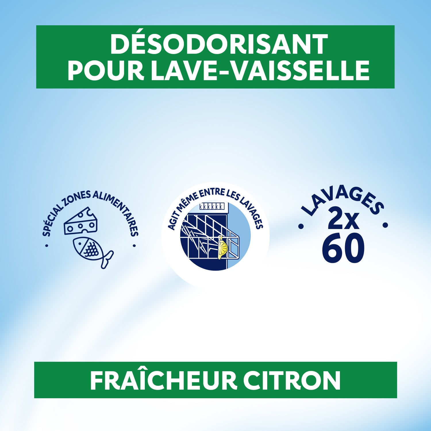 CROC ODOR - Désodorisant lave-vaisselle citron 8ml Citron