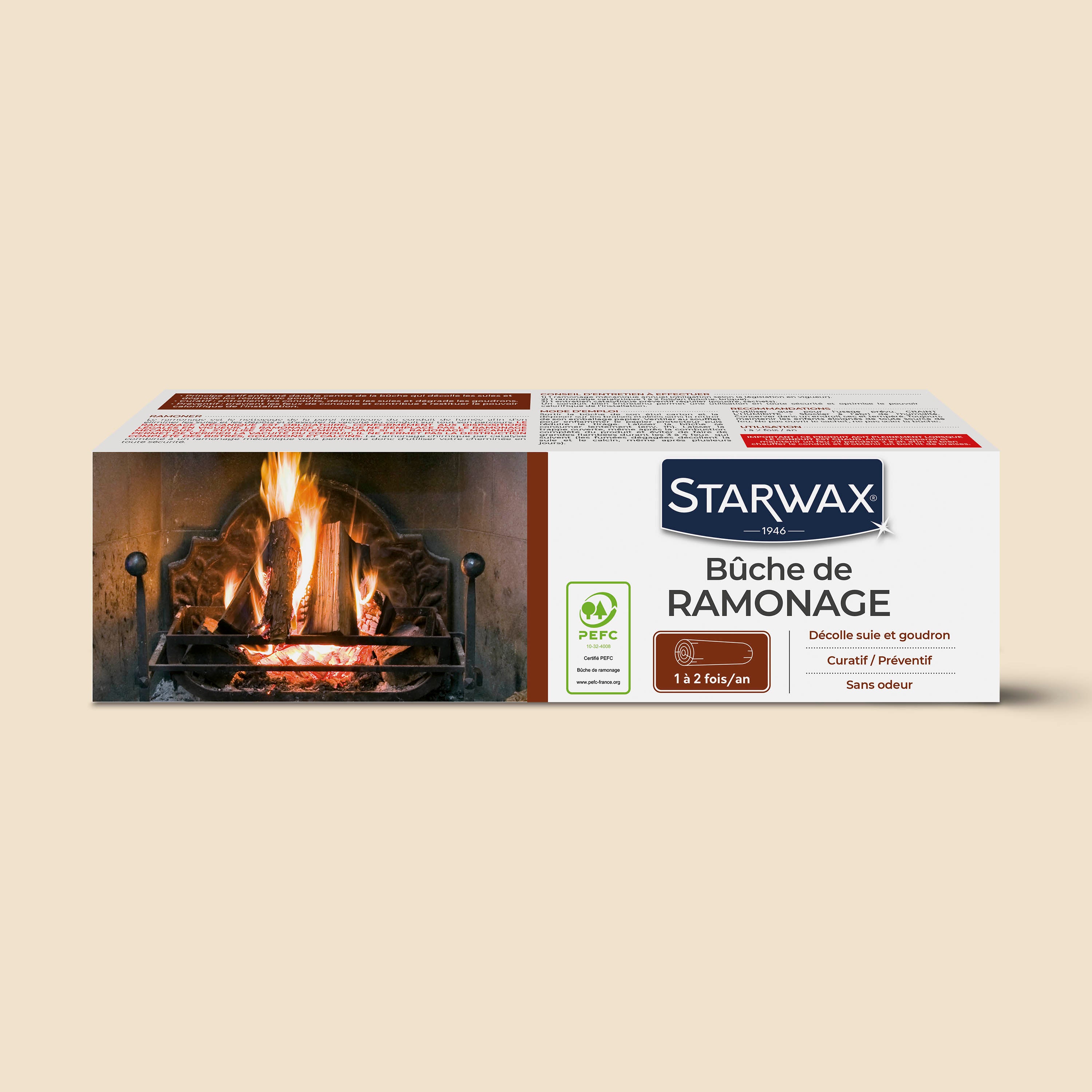 STARWAX - Buche de ramonage pour poêle et cheminée PEFC X1