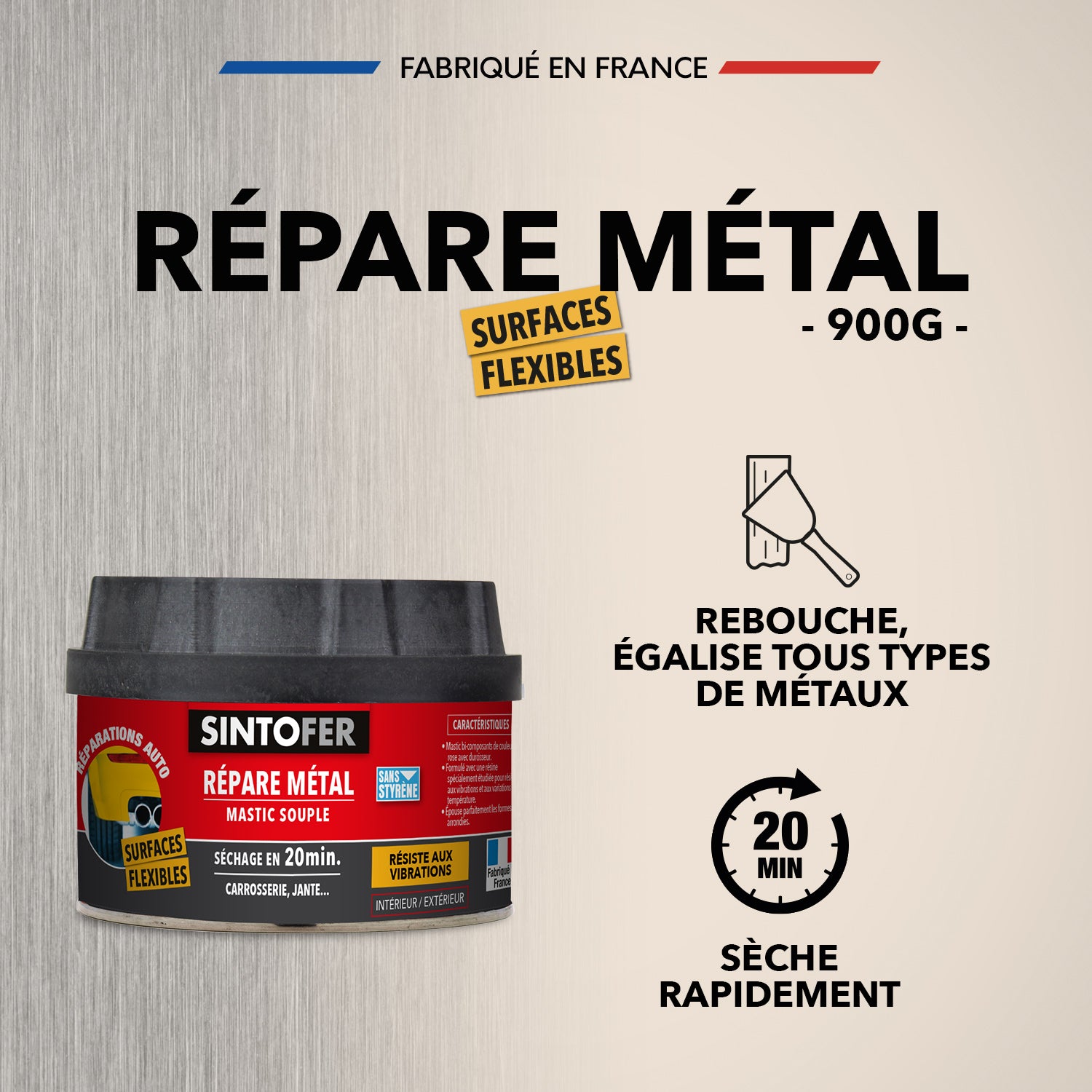SINTO - Répare métal souple 170ml