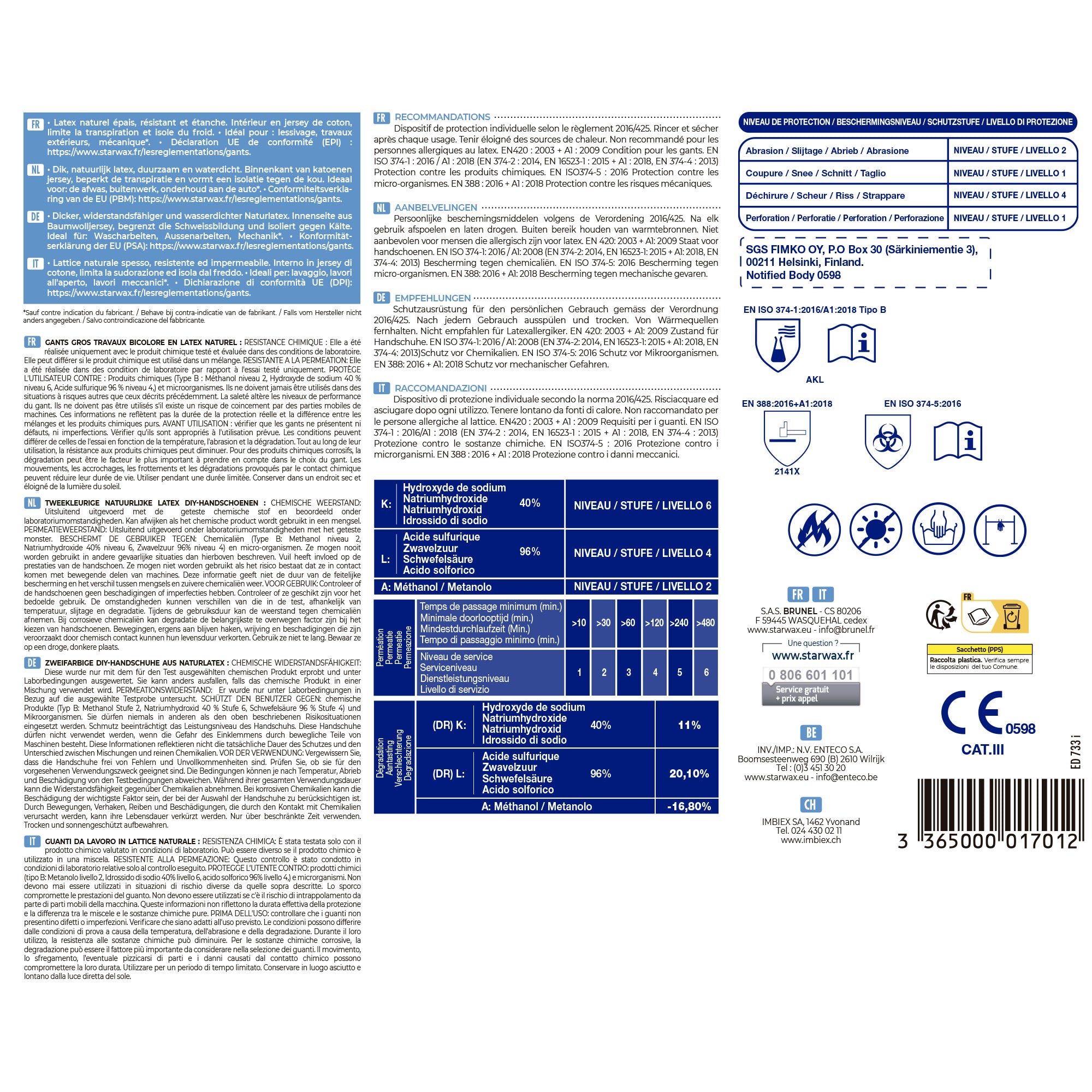 STARWAX - Gant GROS TRAVAUX X1 M