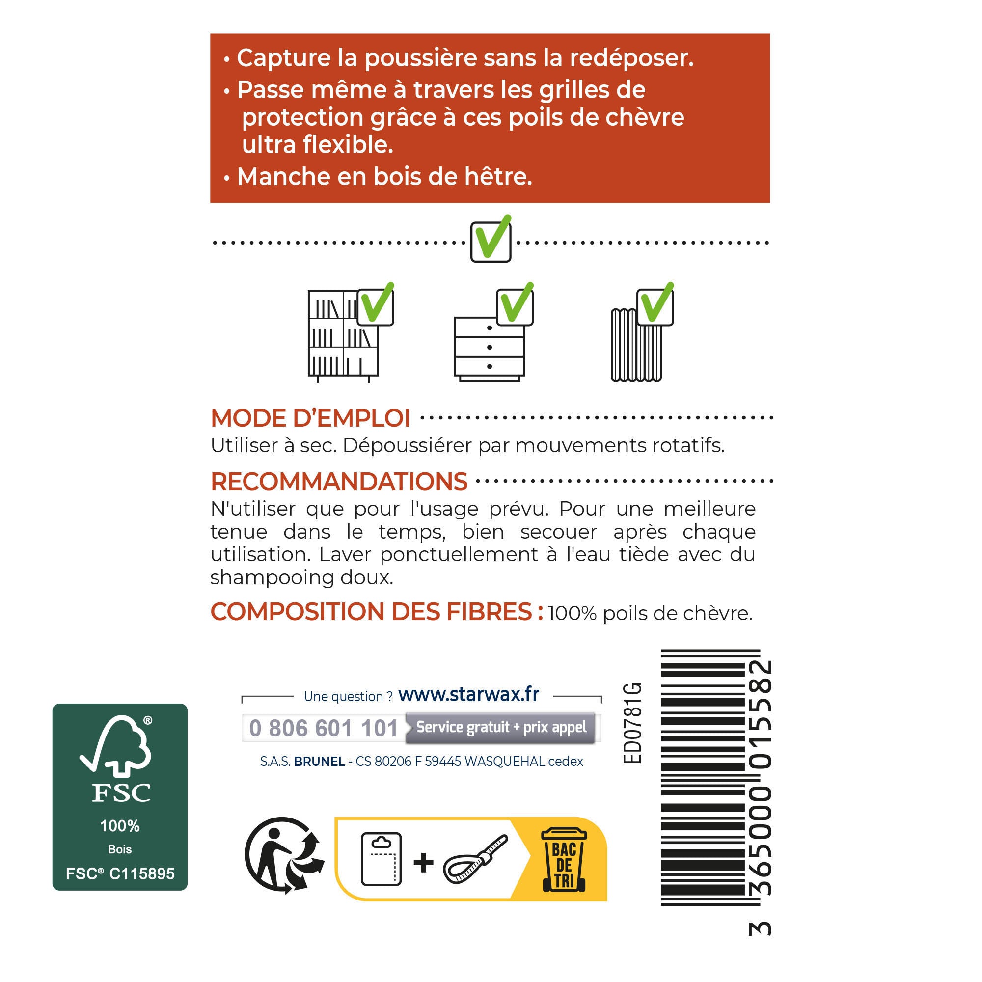 STARWAX - Brosse radiateur X1