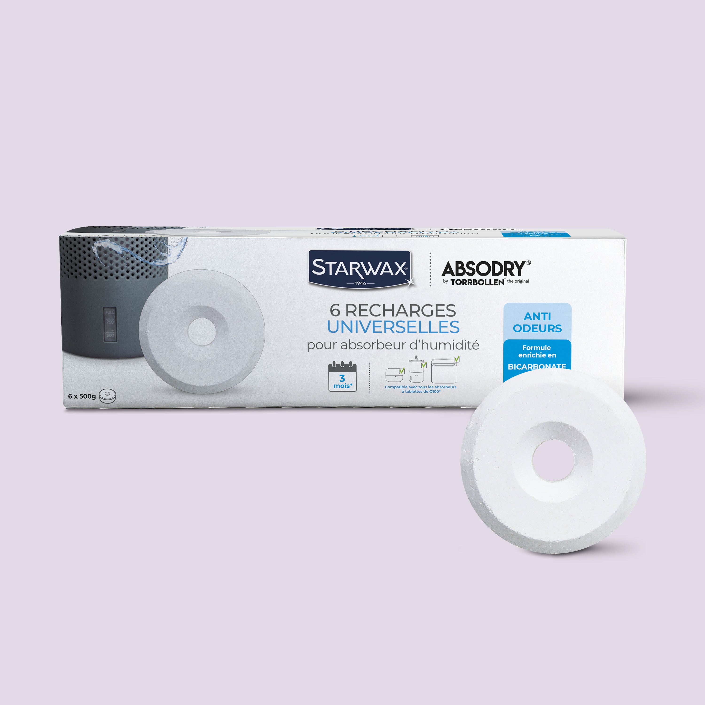 STARWAX - Pack de tablettes Starwax Absodry 500g x4