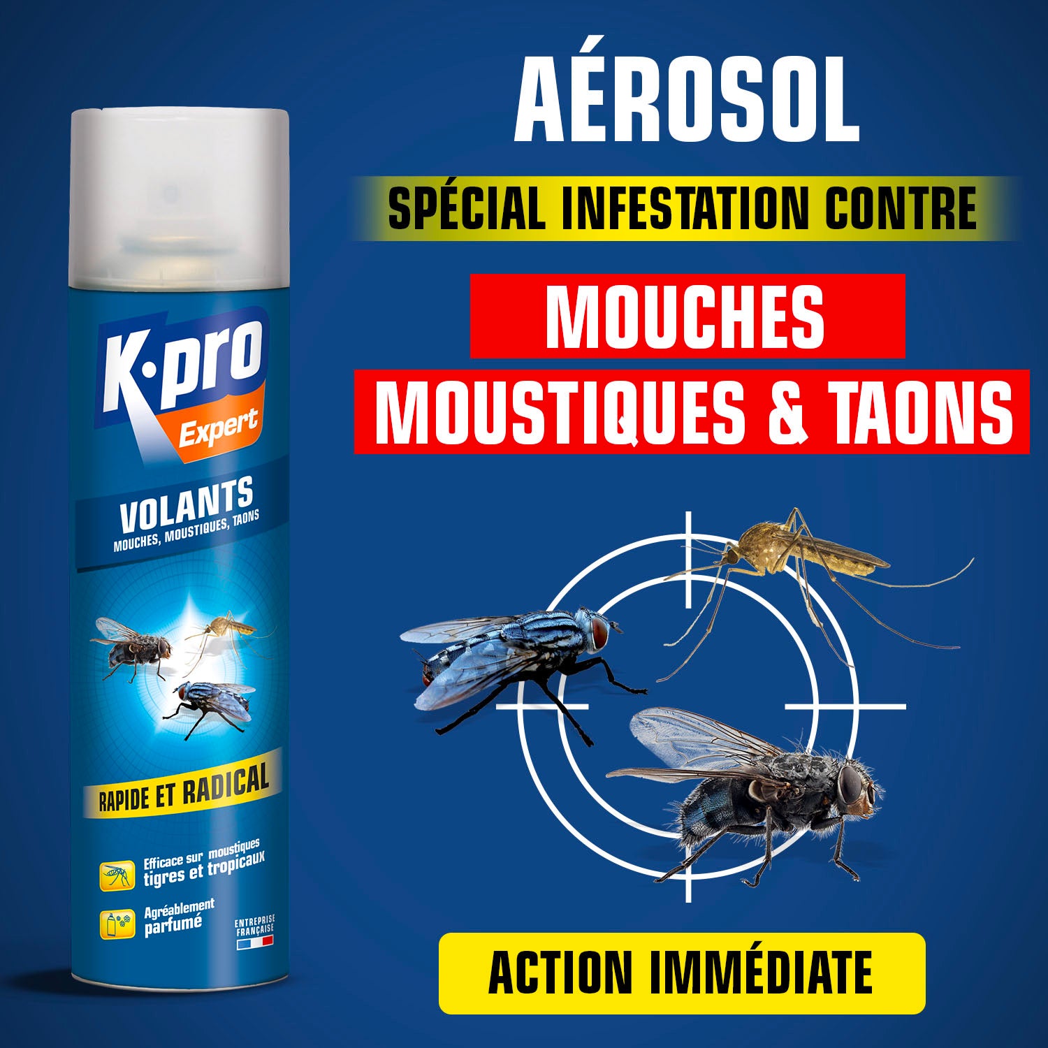 K.PRO - Aérosol insectes volants 750ml