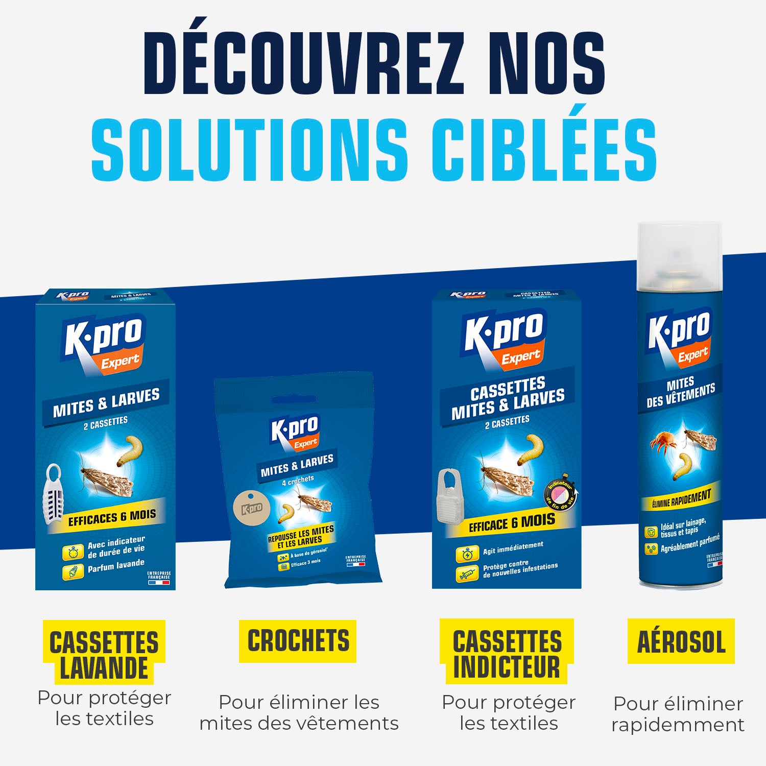 K.PRO - Crochets anti mites des vetements X4
