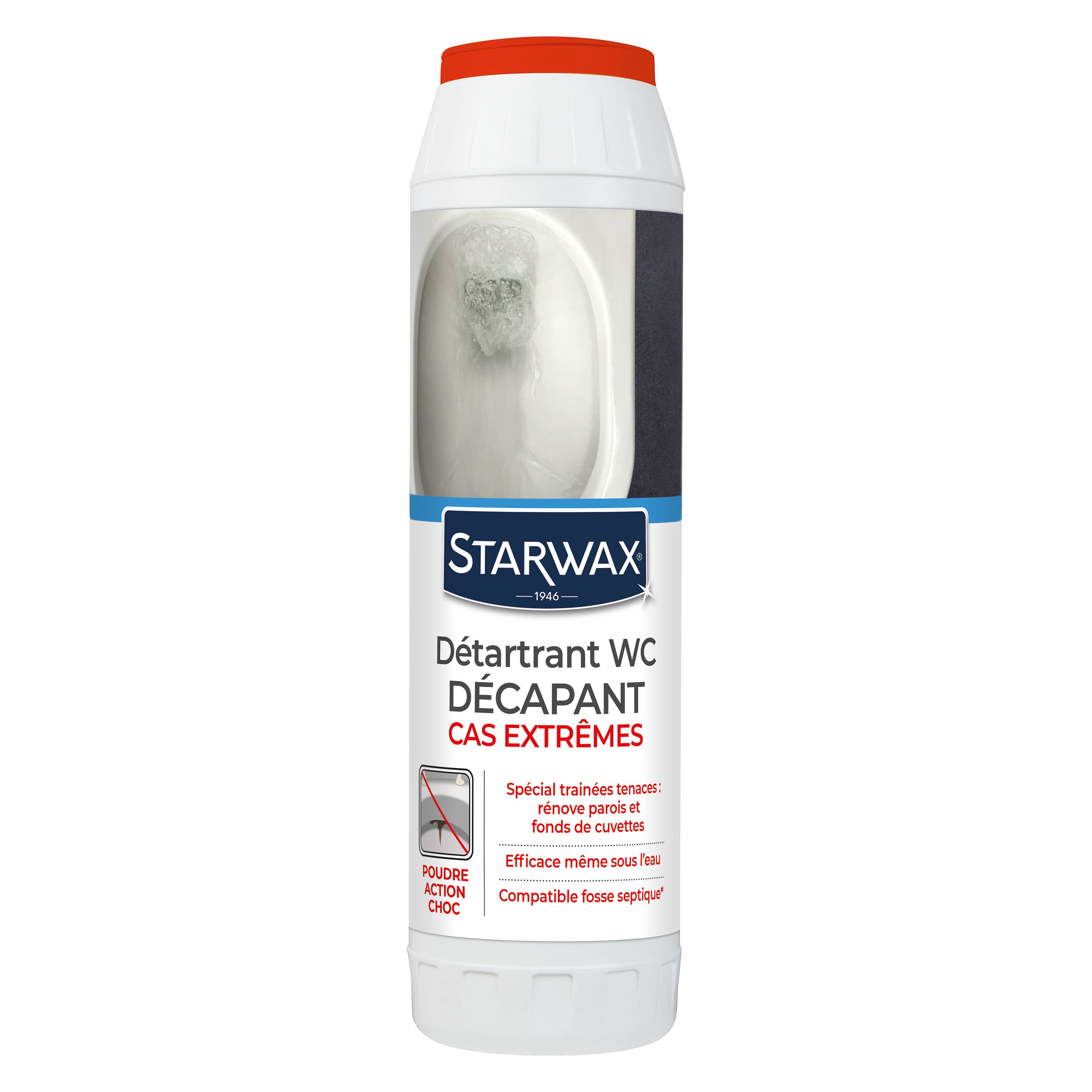 STARWAX - Détartrant surpuissant poudre pour WC 1kg
