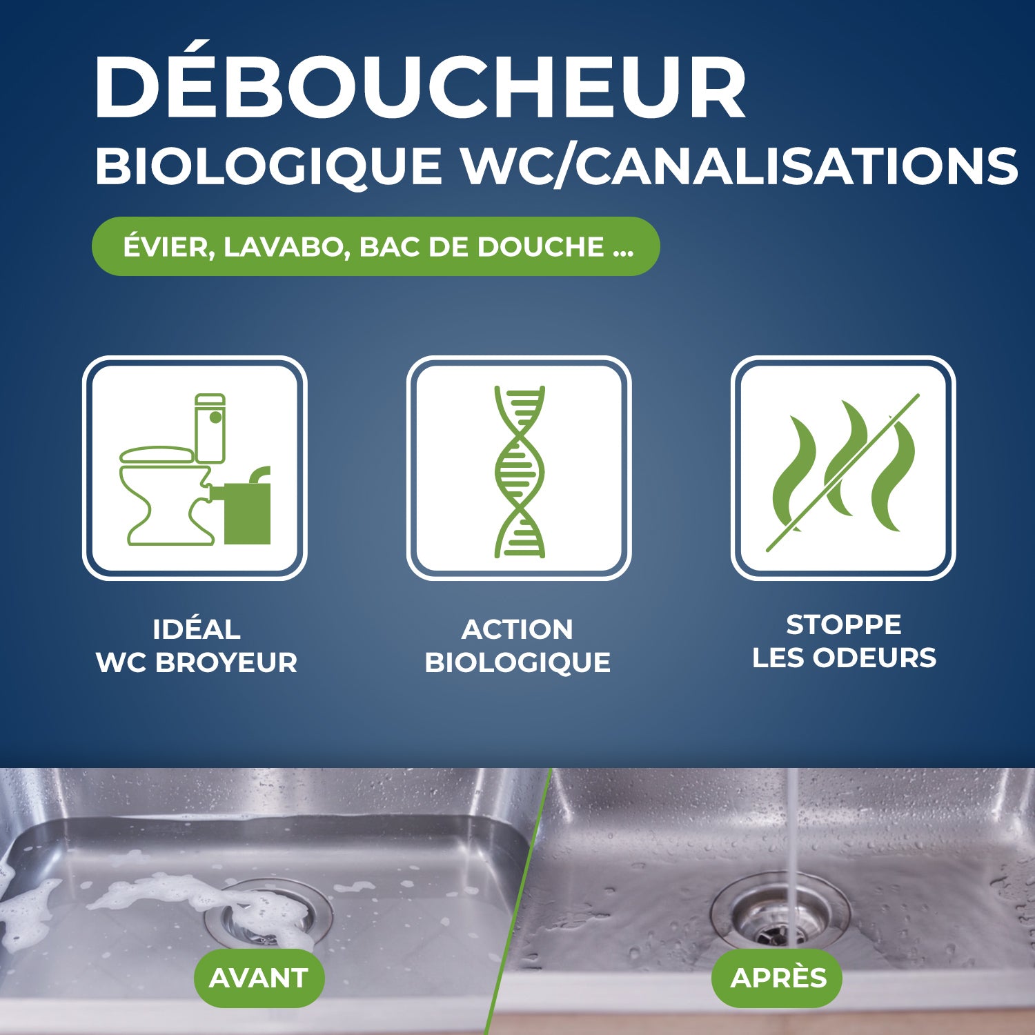 STARWAX - Déboucheur biologique pour canalisations 1L