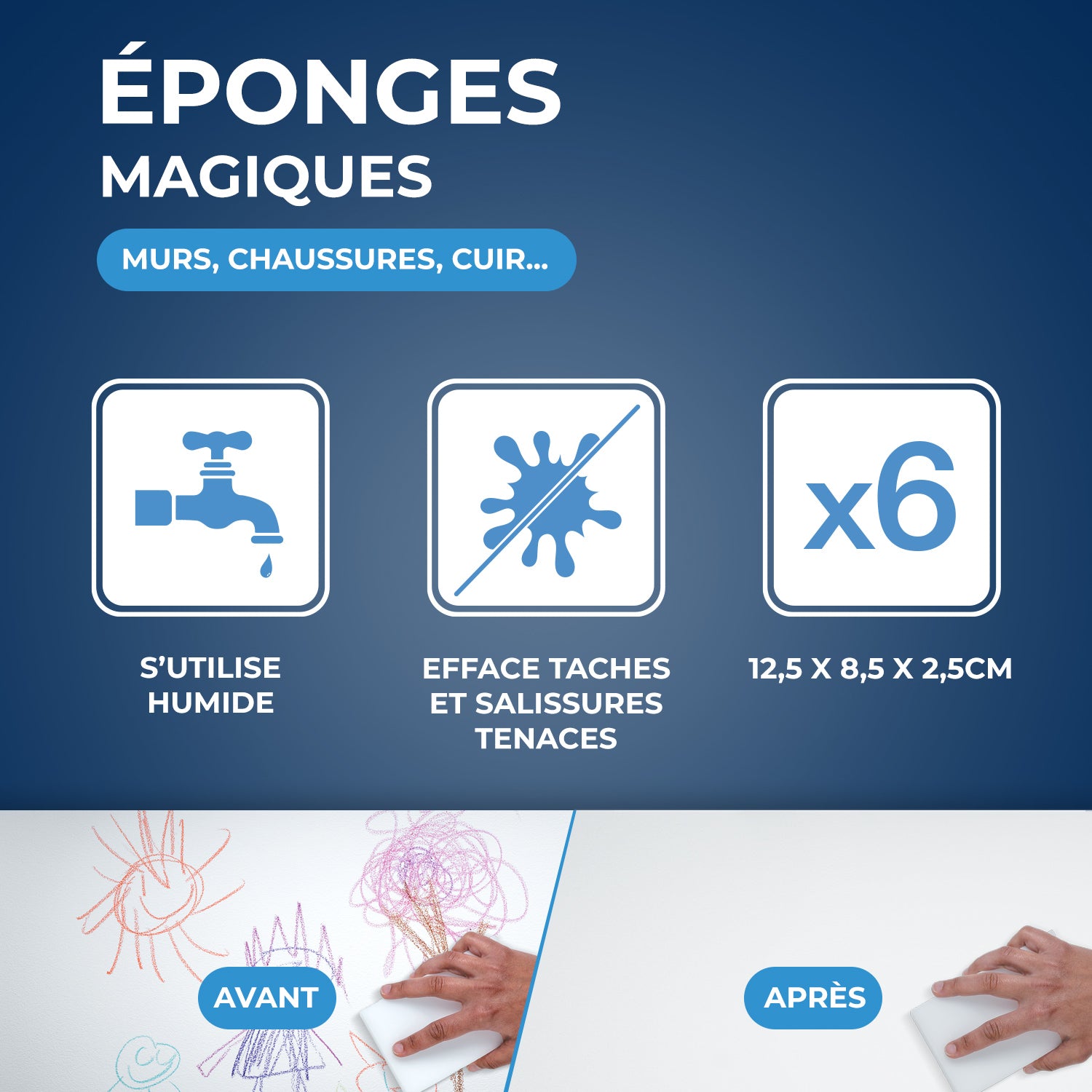 STARWAX - Eponges magiques XXL X2