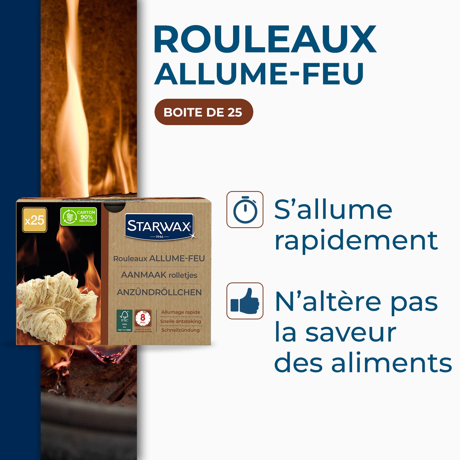 STARWAX - Rouleaux allume feu FSC® X50