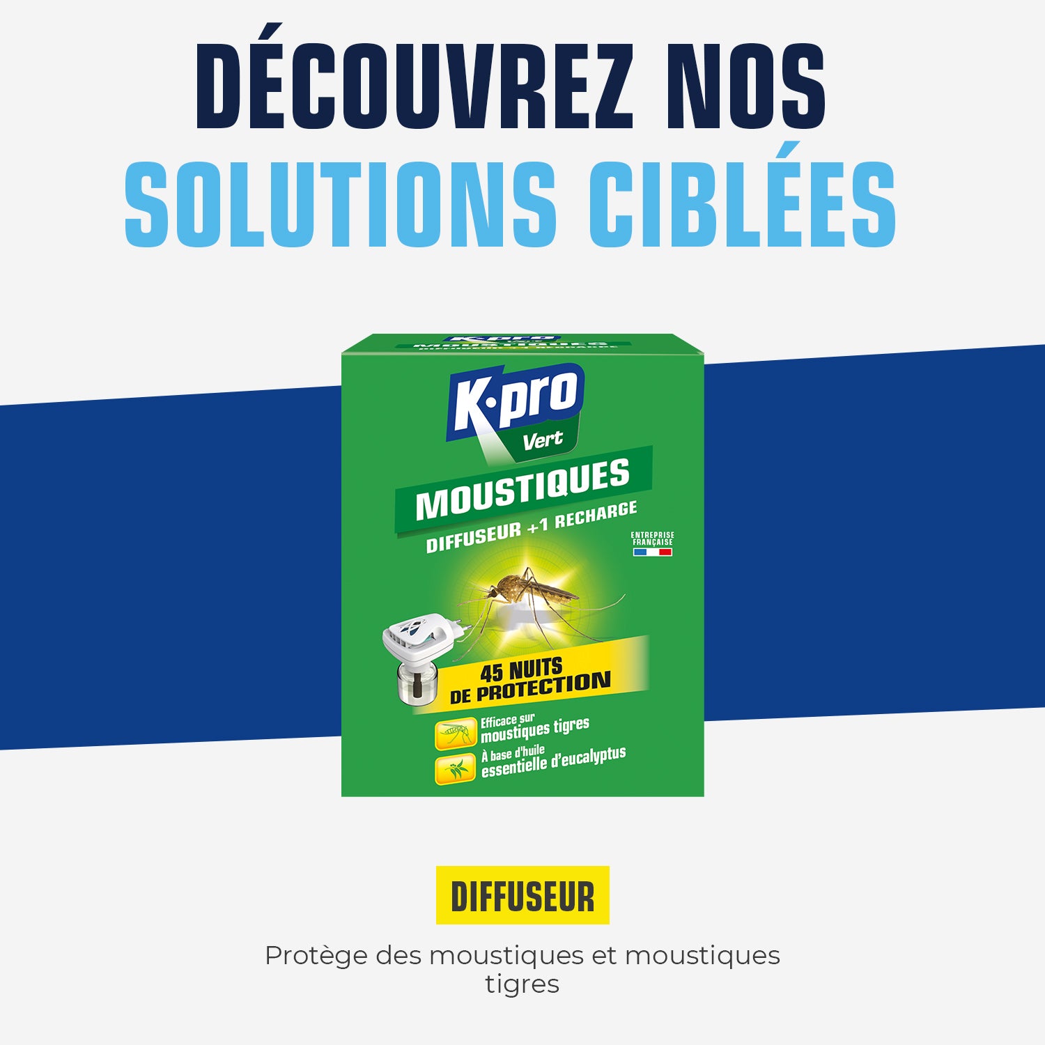 K.PRO - Diffuseur électrique anti moustiques + Recharge X1