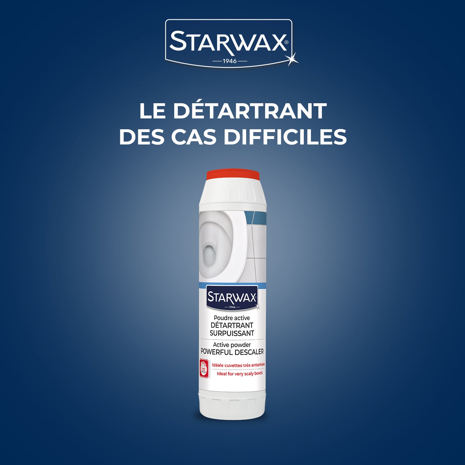 STARWAX - Détartrant surpuissant poudre pour WC 1kg