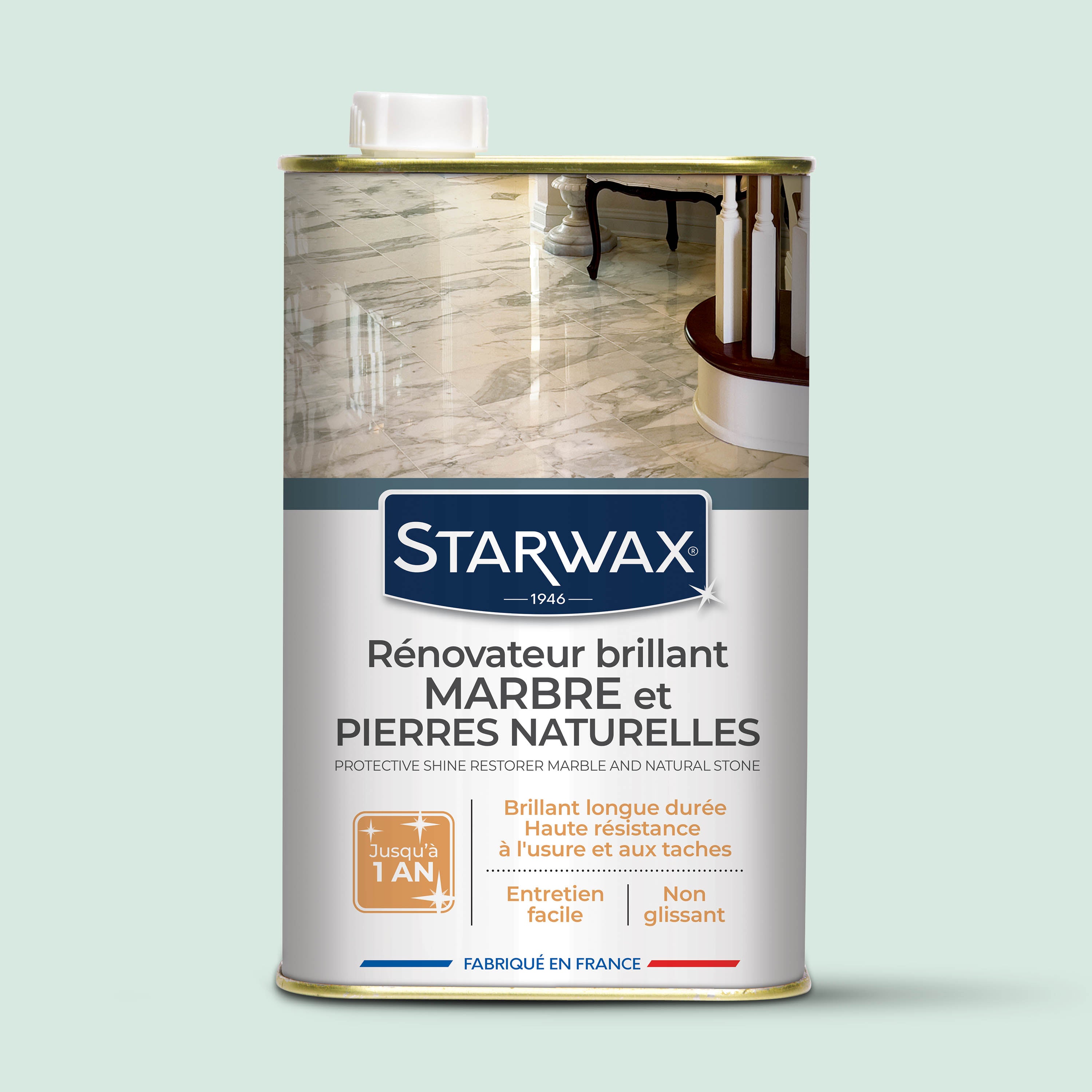 STARWAX - Rénovateur brillant protecteur pour marbres et pierres naturelles
1L