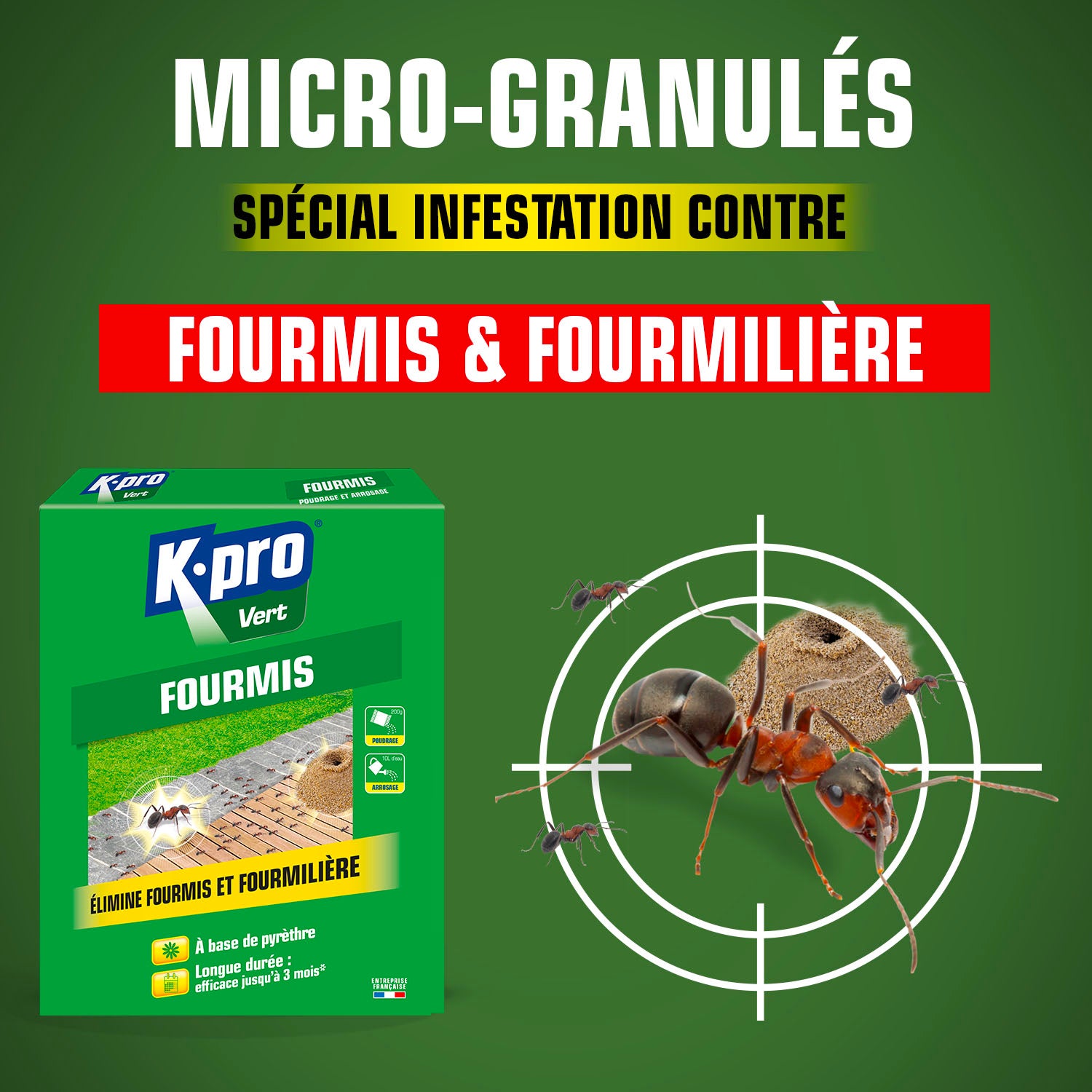 K.PRO - Granulés anti-fourmis K.pro 200g