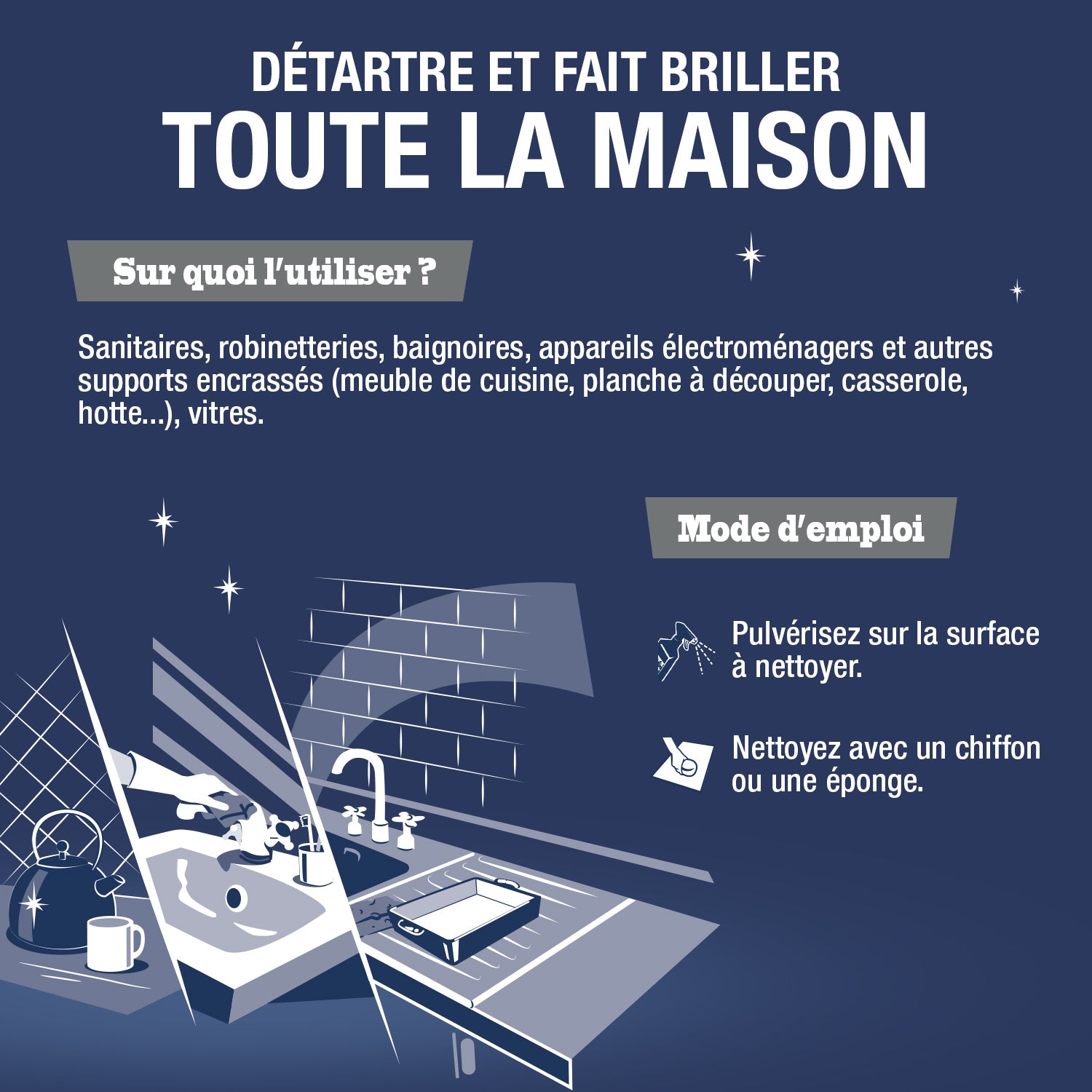 JACQUES BRIOCHIN - Vinaigre de ménage prêt à l'emploi 750ml