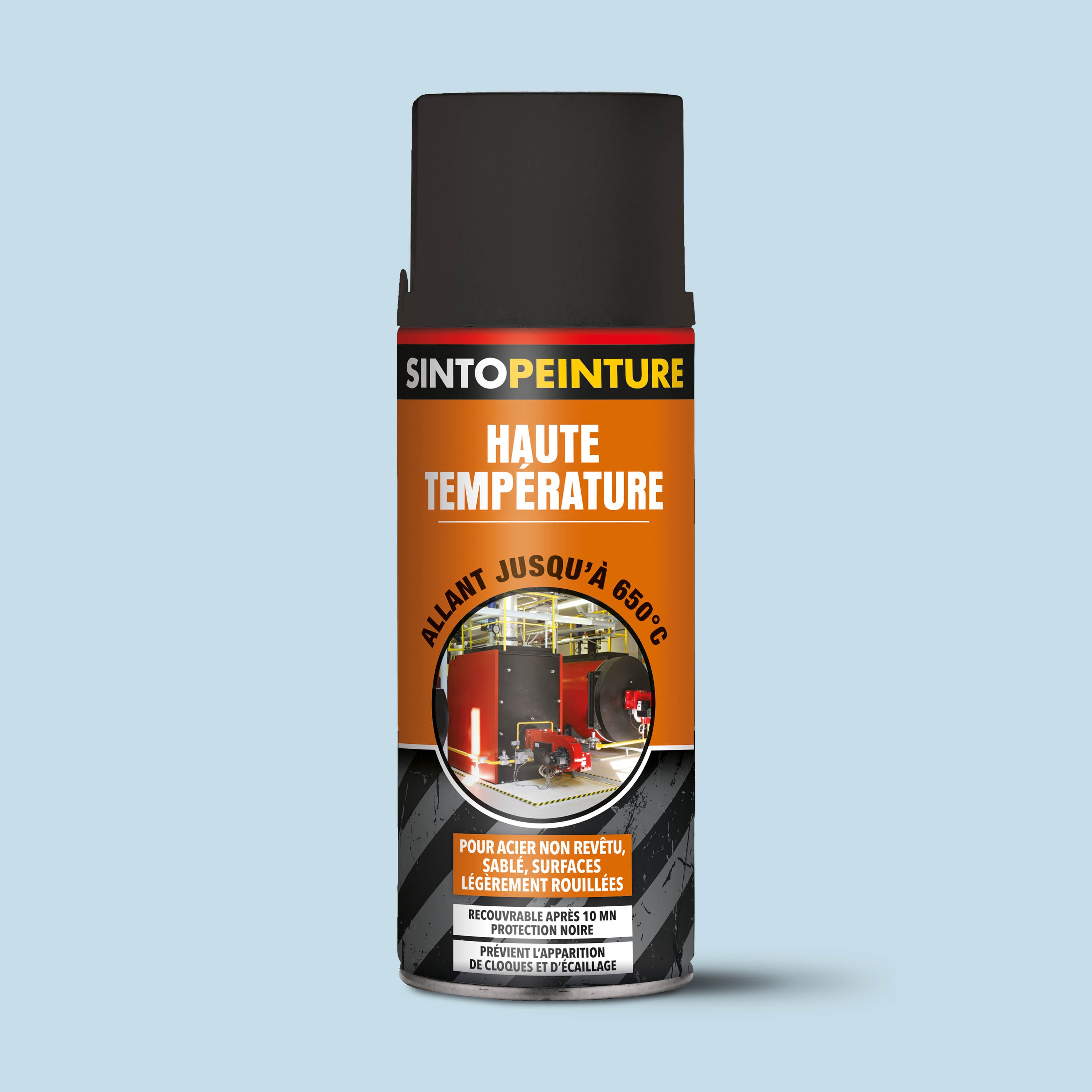 SINTO - Aérosol haute température 400ml Noir