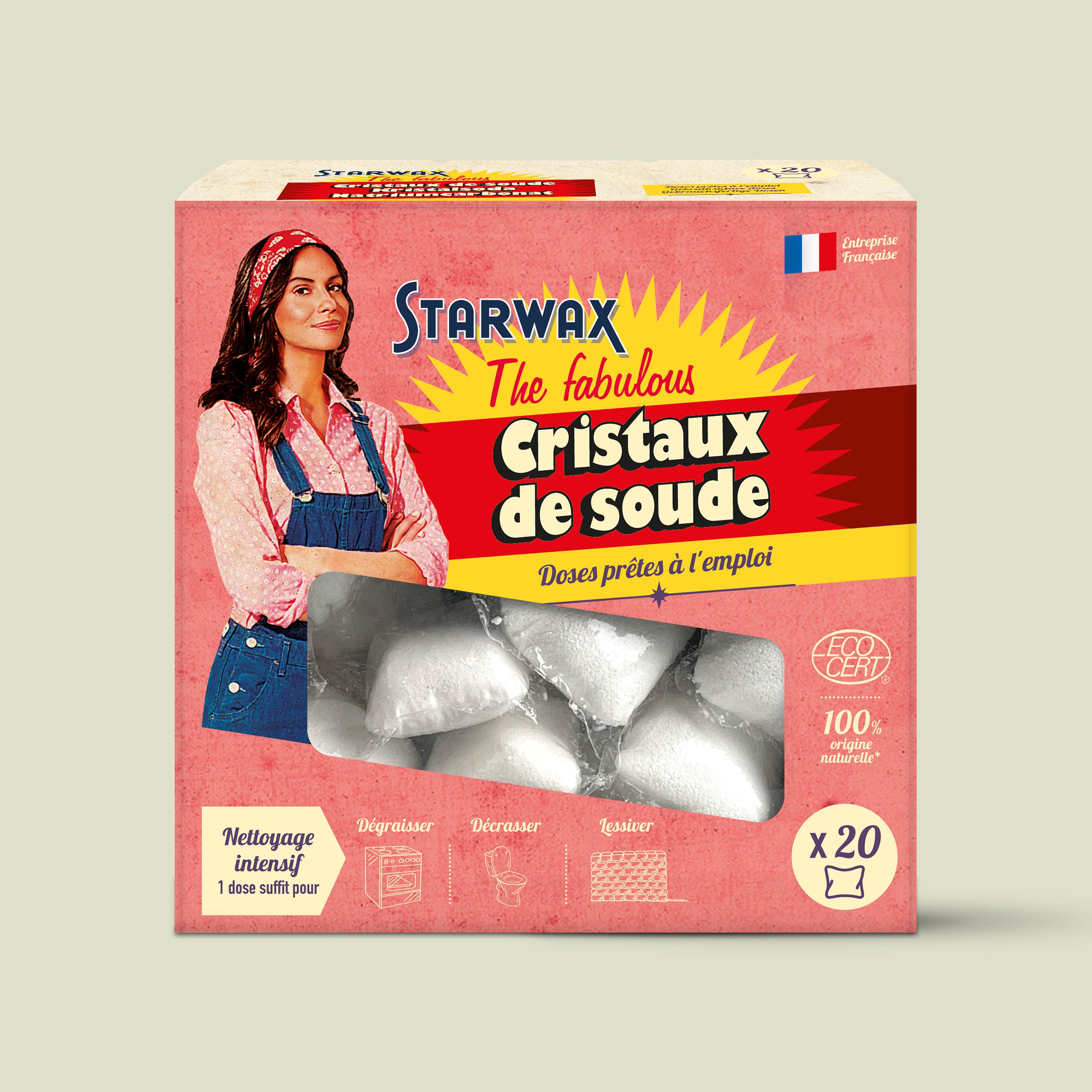 STARWAX FABULOUS - Cristaux de soude en doses prêtes à l'emploi 20 doses