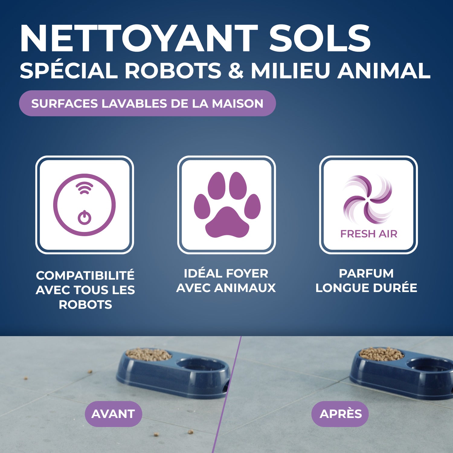 STARWAX - Nettoyant désodorisant Spécial Robot 1L Parfum longue durée