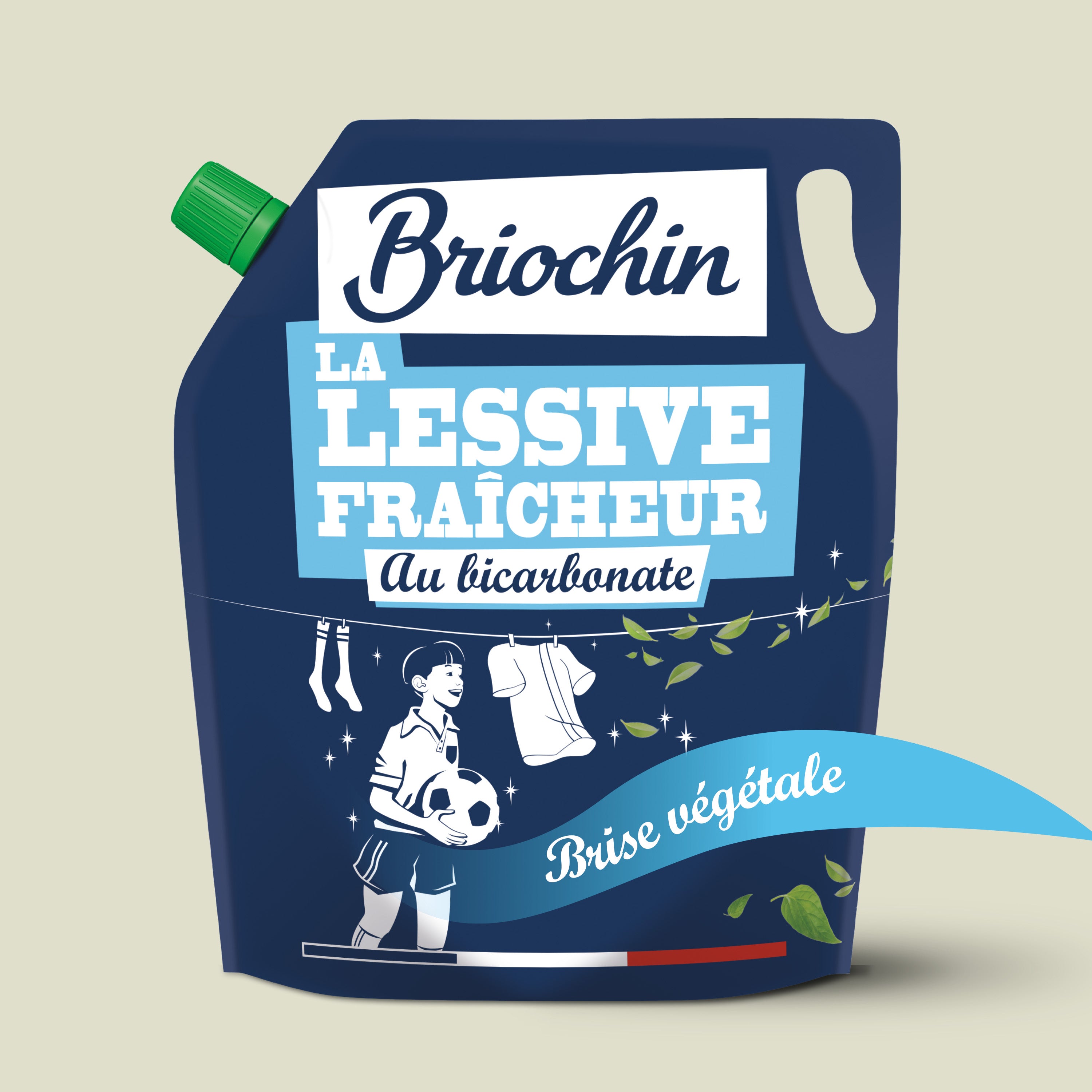 JACQUES BRIOCHIN - Recharge Ma Lessive au bicarbonate de soude - Fraîcheur 1,7L Brise Végétale