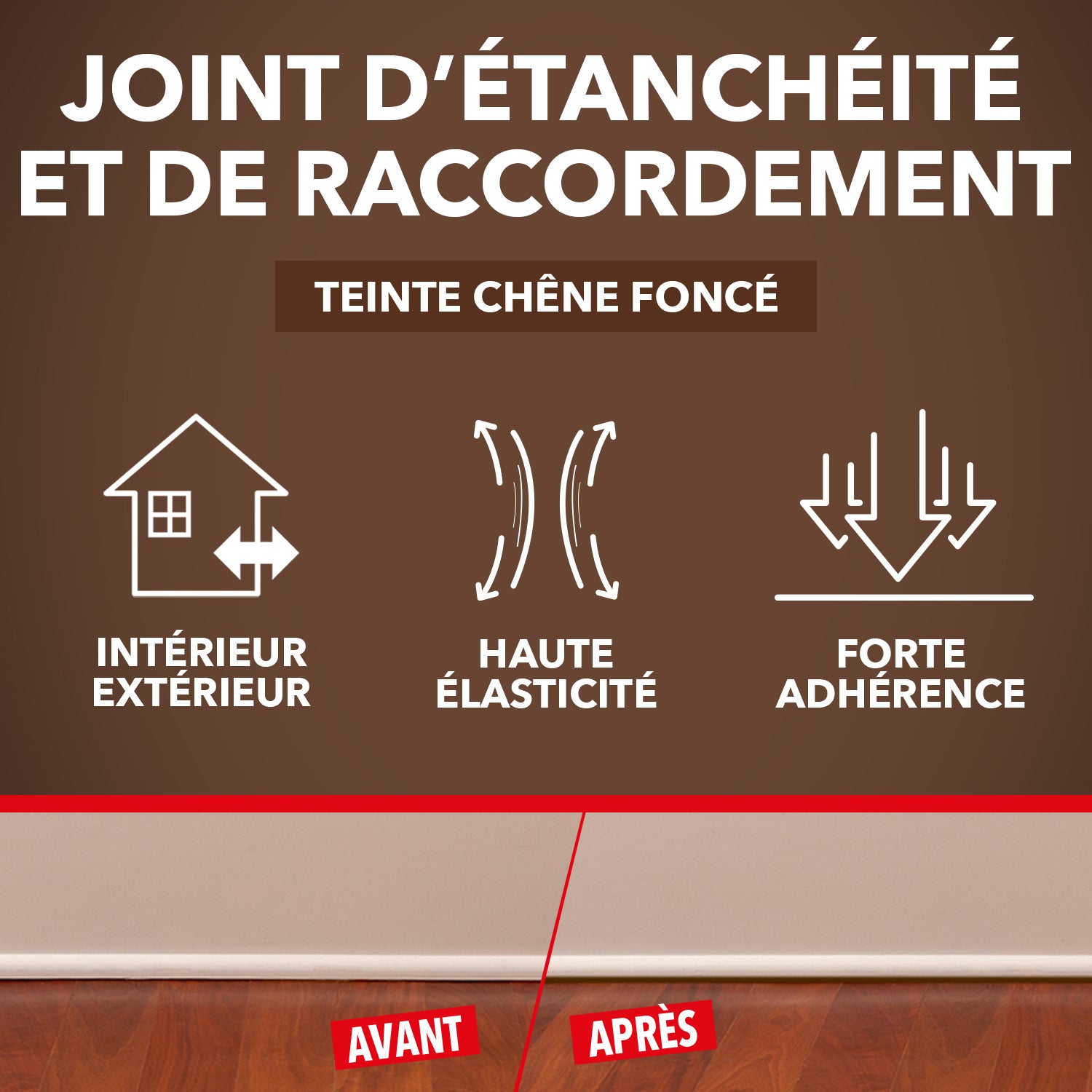 SINTO - Rejointe parquets et boiseries - Etanchéité et raccordement 310ml Chêne clair