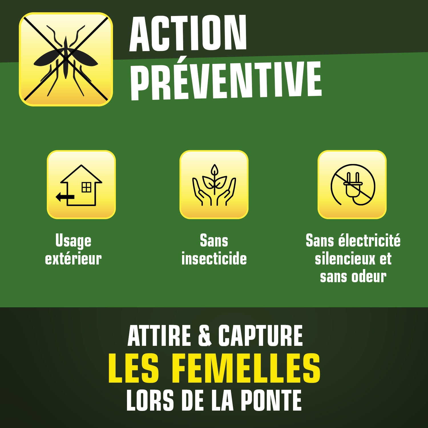 K.PRO - Pack de 2 Pièges anti-ponte moustiques communs et tigres + 10 adhésifs 2 Pièges + 10 adhésifs