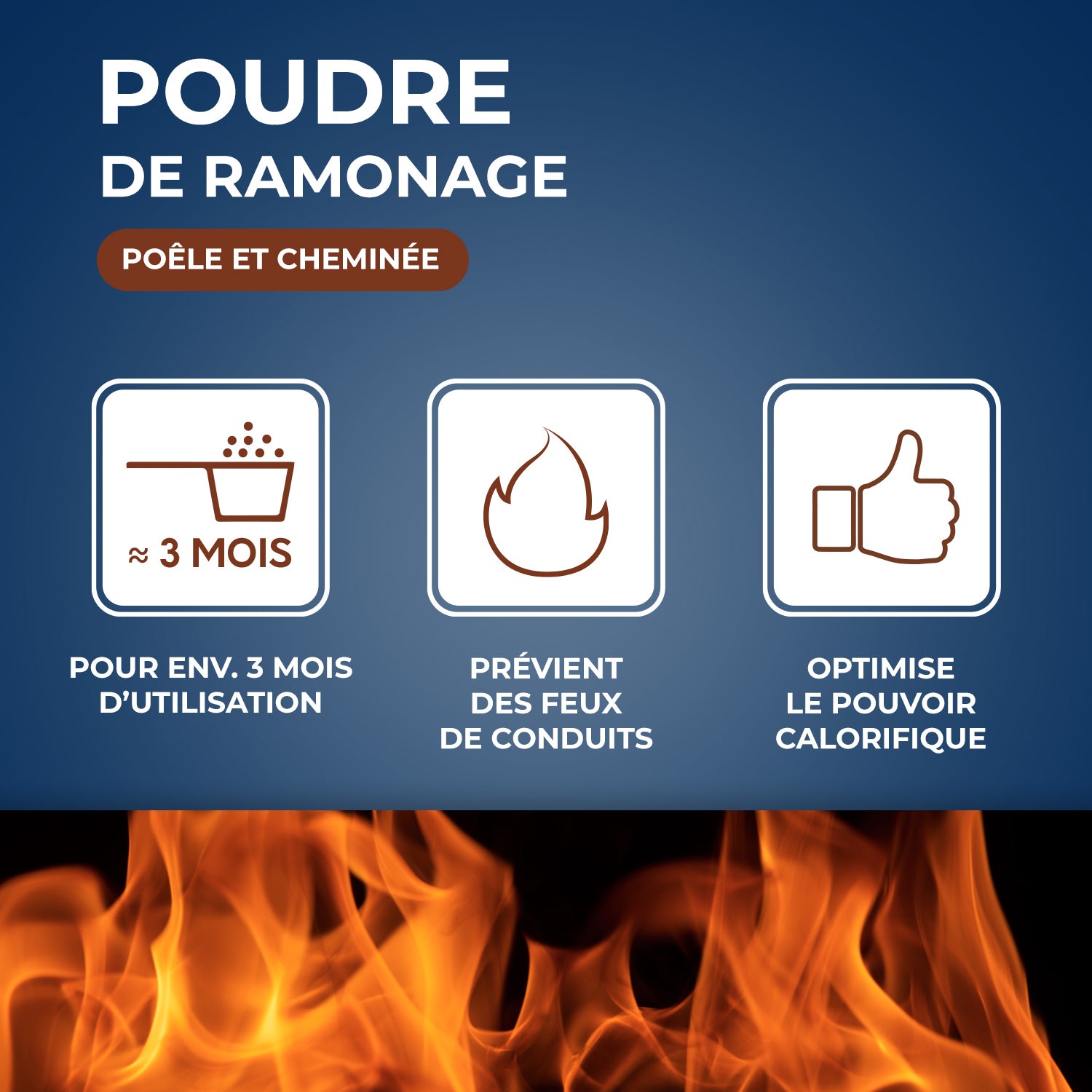 STARWAX - Poudre de ramonage pour poêle et cheminée 1kg