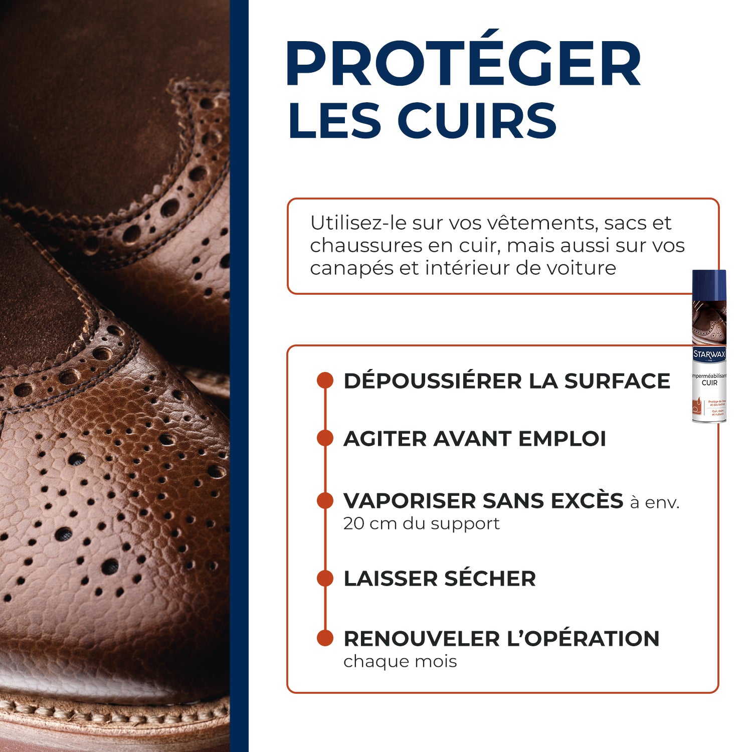 STARWAX - Imperméabilisant pour cuirs, daim et nubuck 300ml