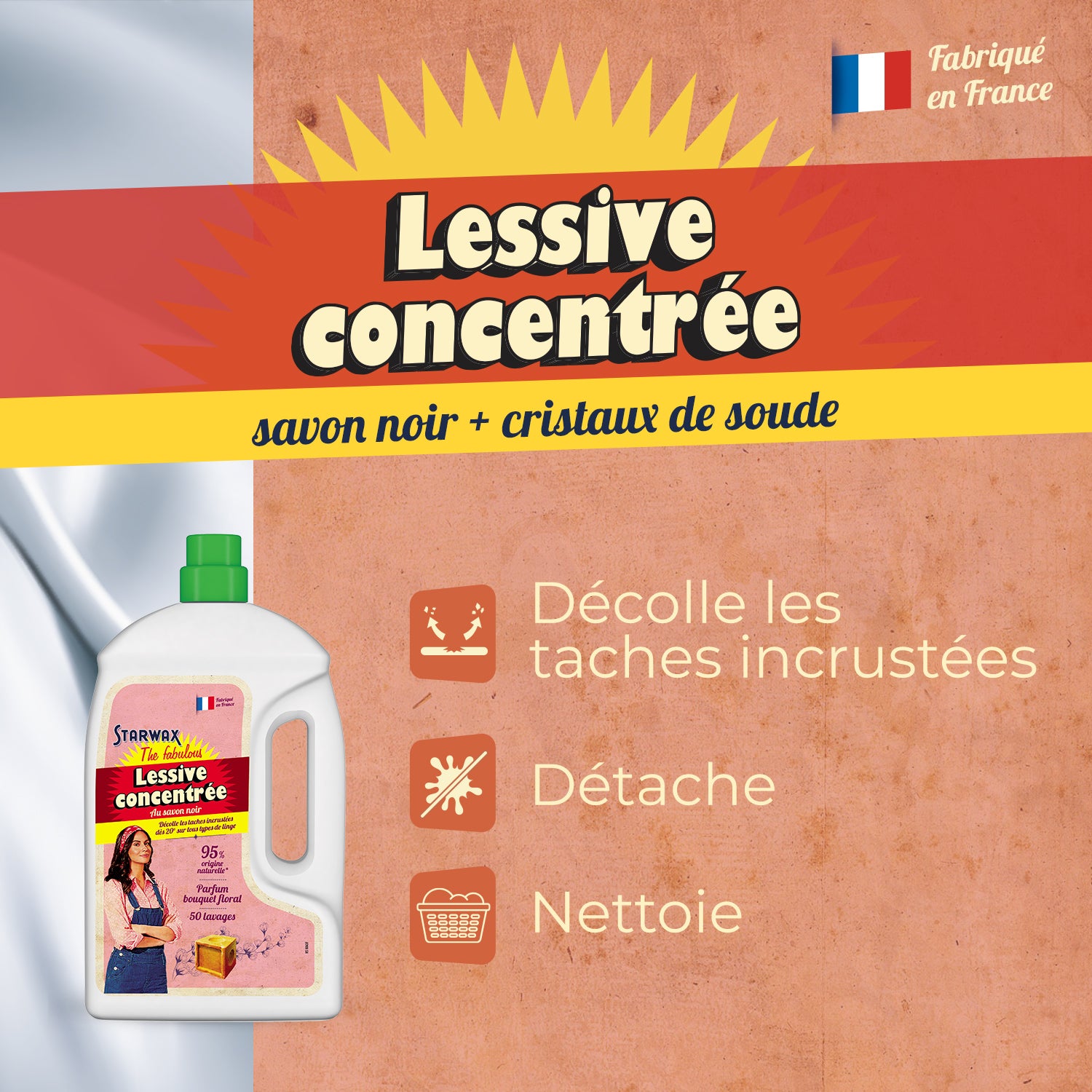 STARWAX FABULOUS - Lessive textile 1,5L