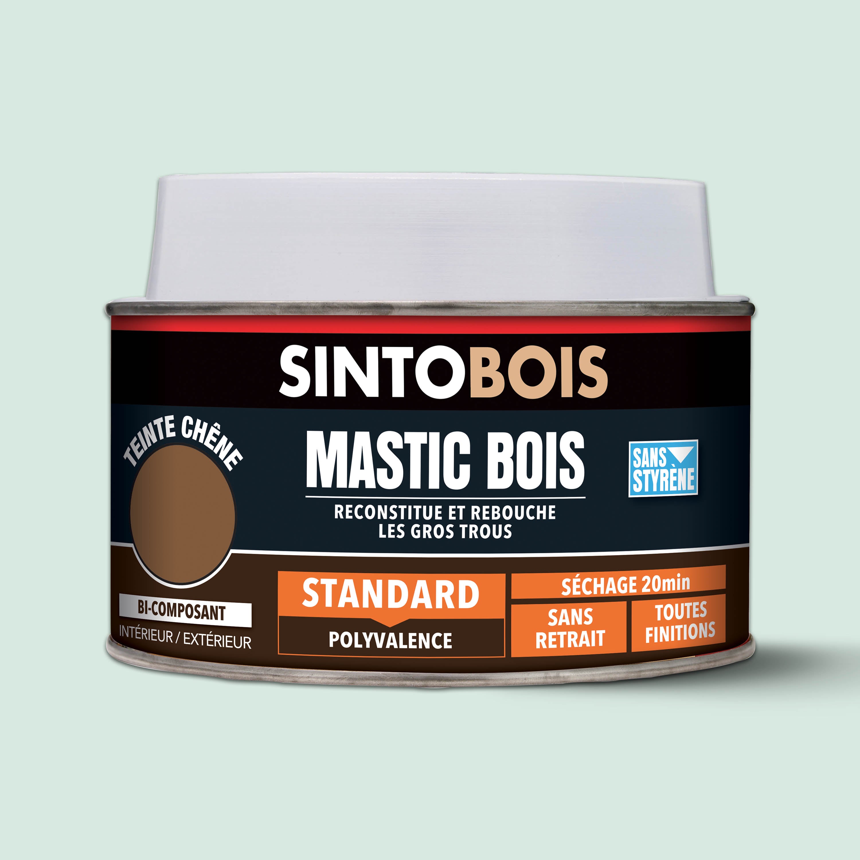 SINTO - Mastic bois standart 1,09kg Chêne