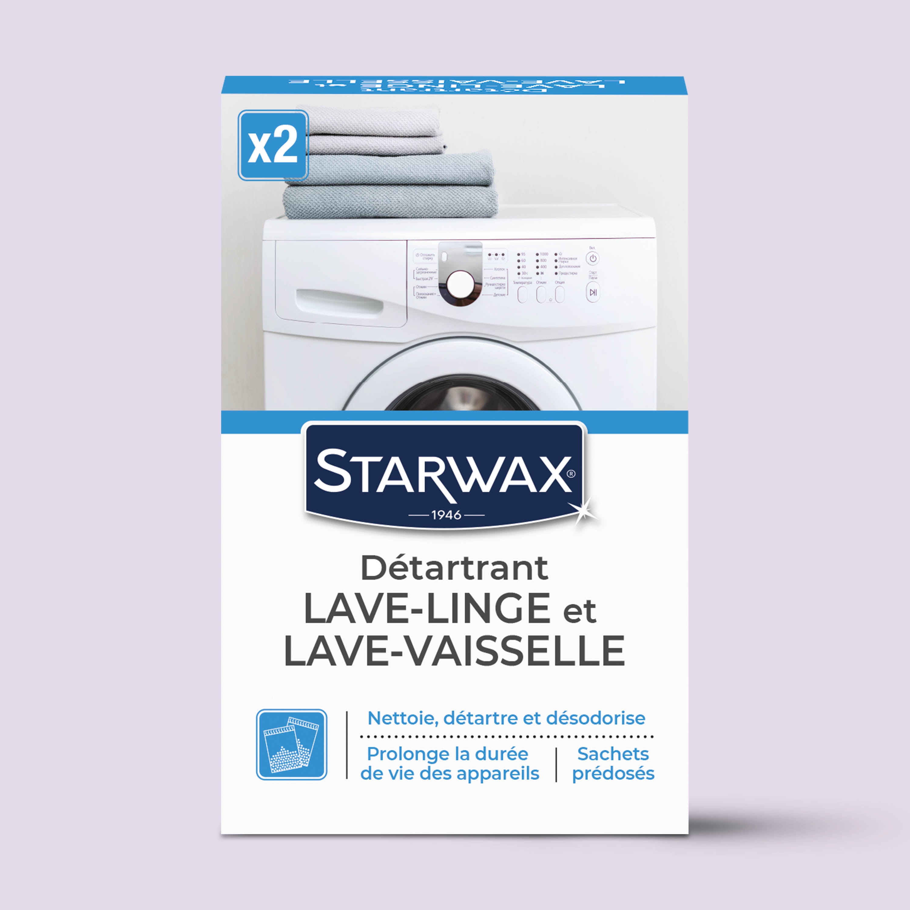 STARWAX - Détartrant pour lave-linge et lave-vaisselle 2 X 75g