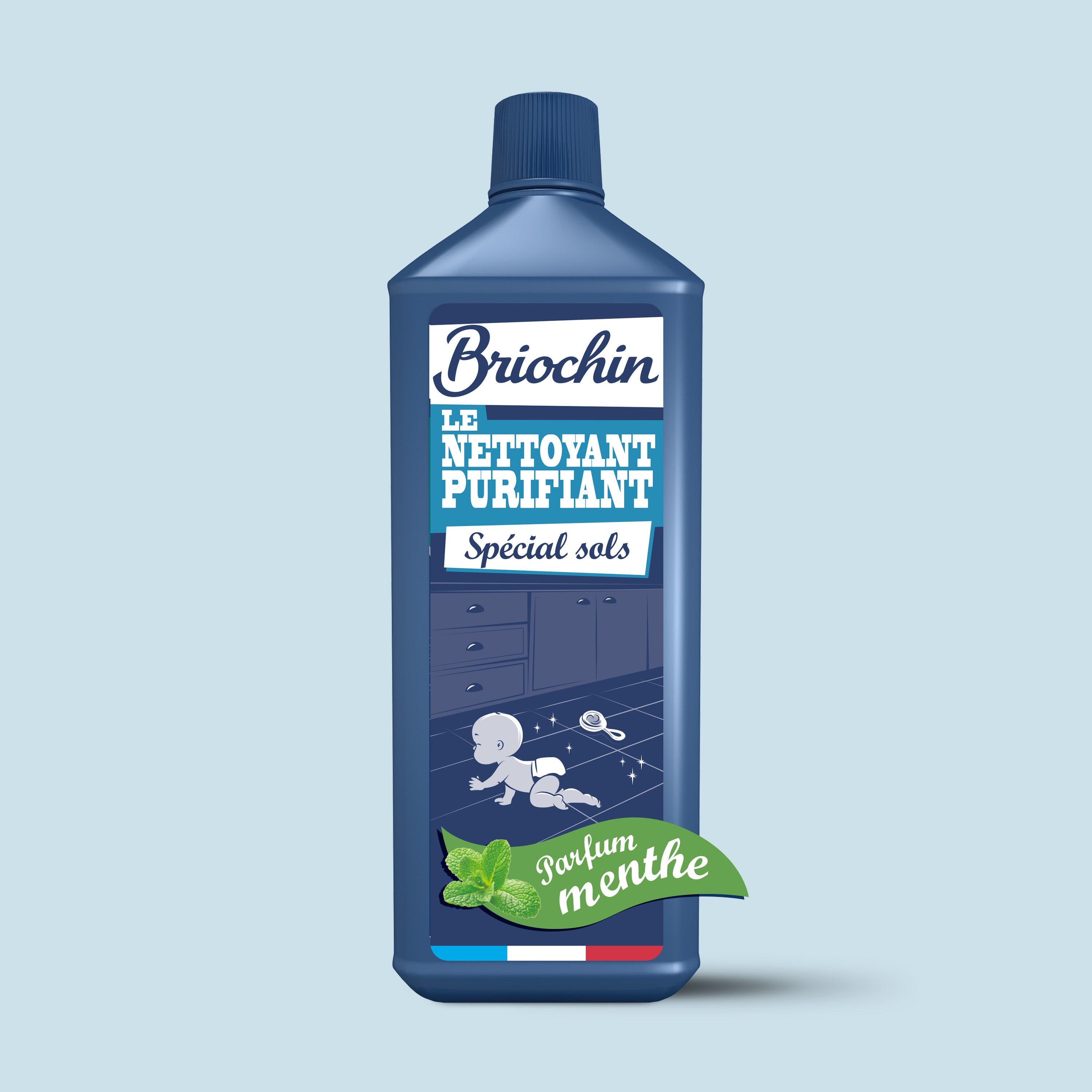 JACQUES BRIOCHIN - Nettoyant purifiant Sols et surfaces 1L Menthe eucalyptus