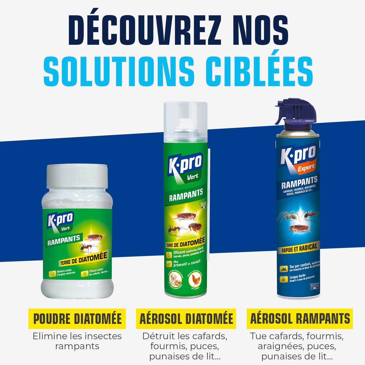 K.PRO - Aérosol tous insectes RAMPANTS 400ml