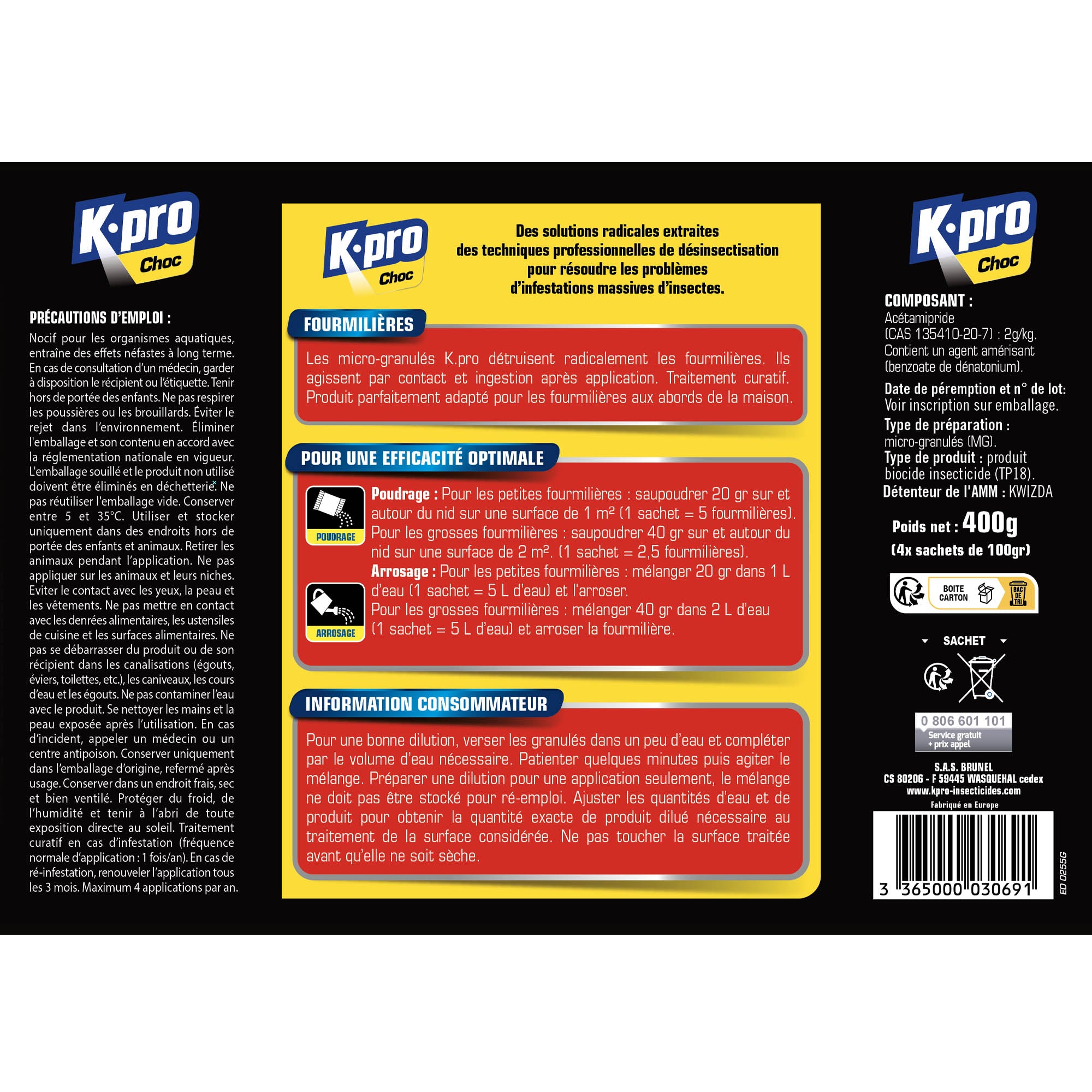 K.PRO - Destructeur de fourmilières
400g