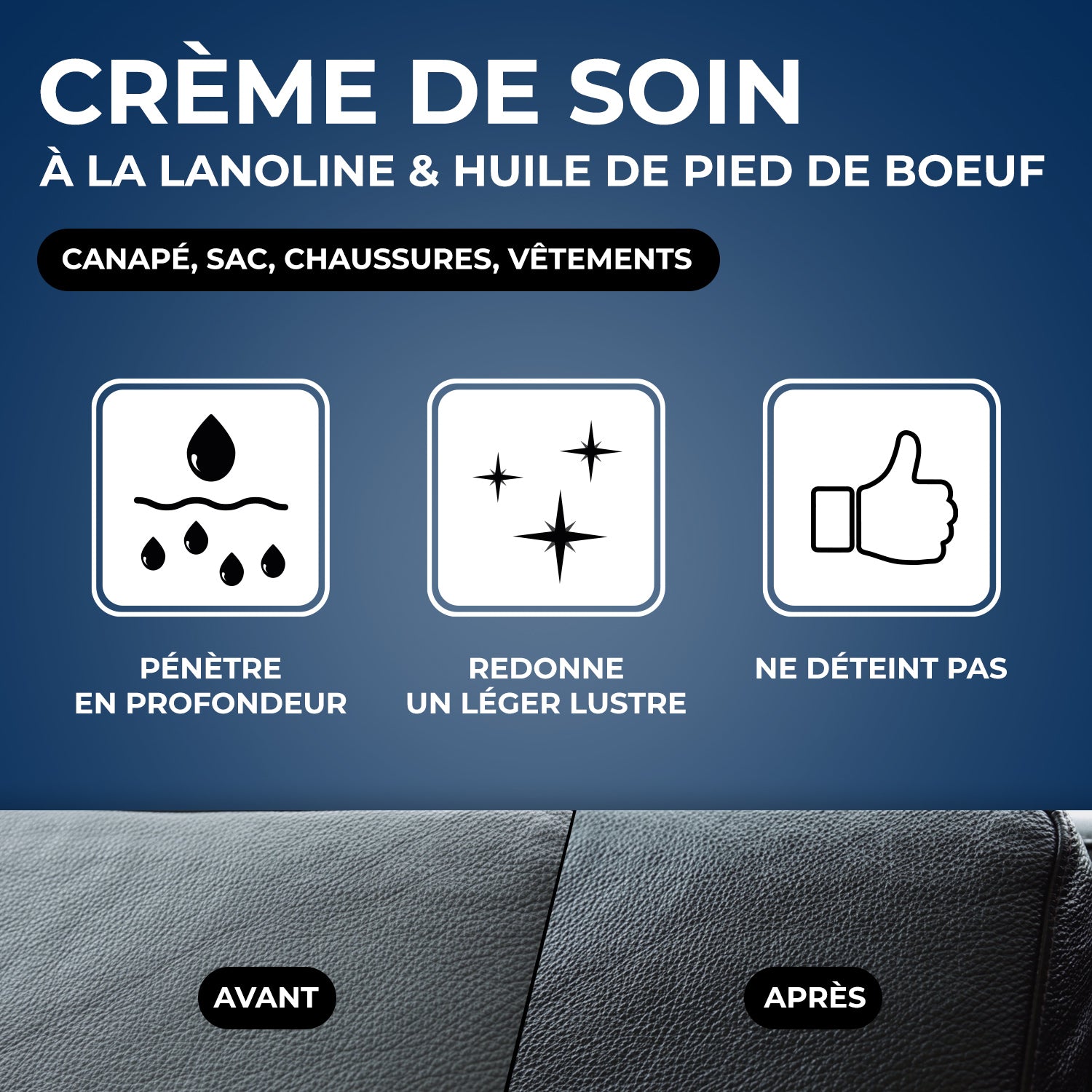 STARWAX - Crème de soin pour cuirs colorés 150ml Camel