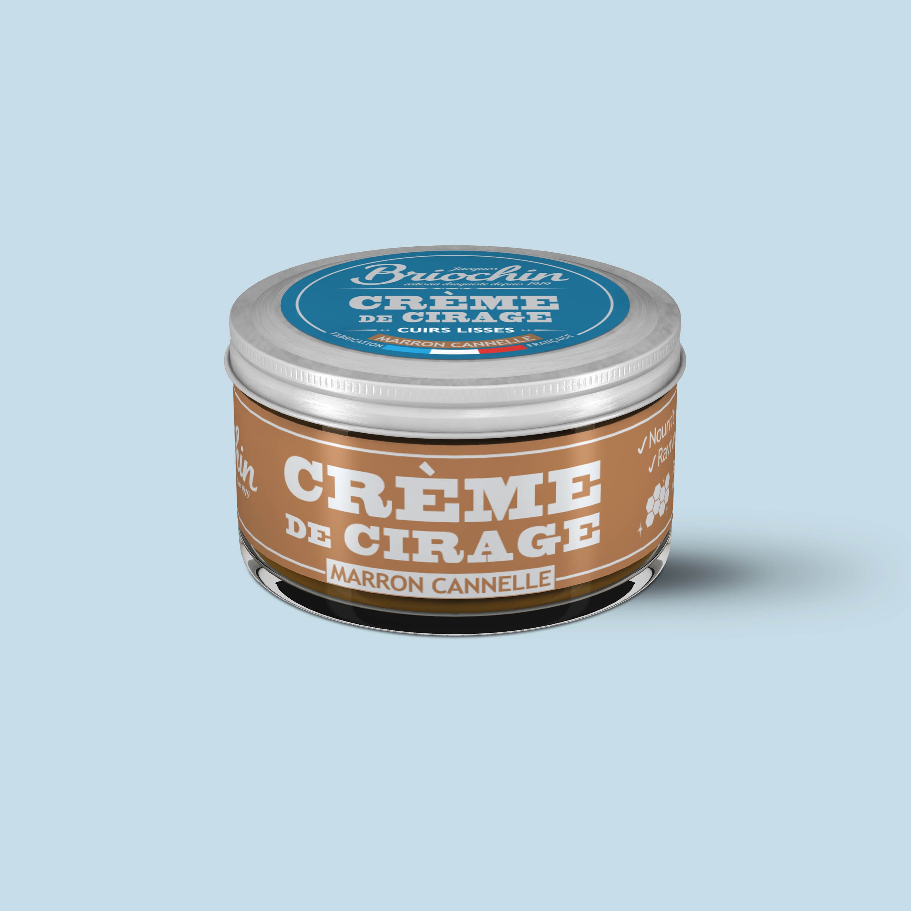 JACQUES BRIOCHIN - Crème de cirage marron cannelle 50ml Couleur marron cannelle