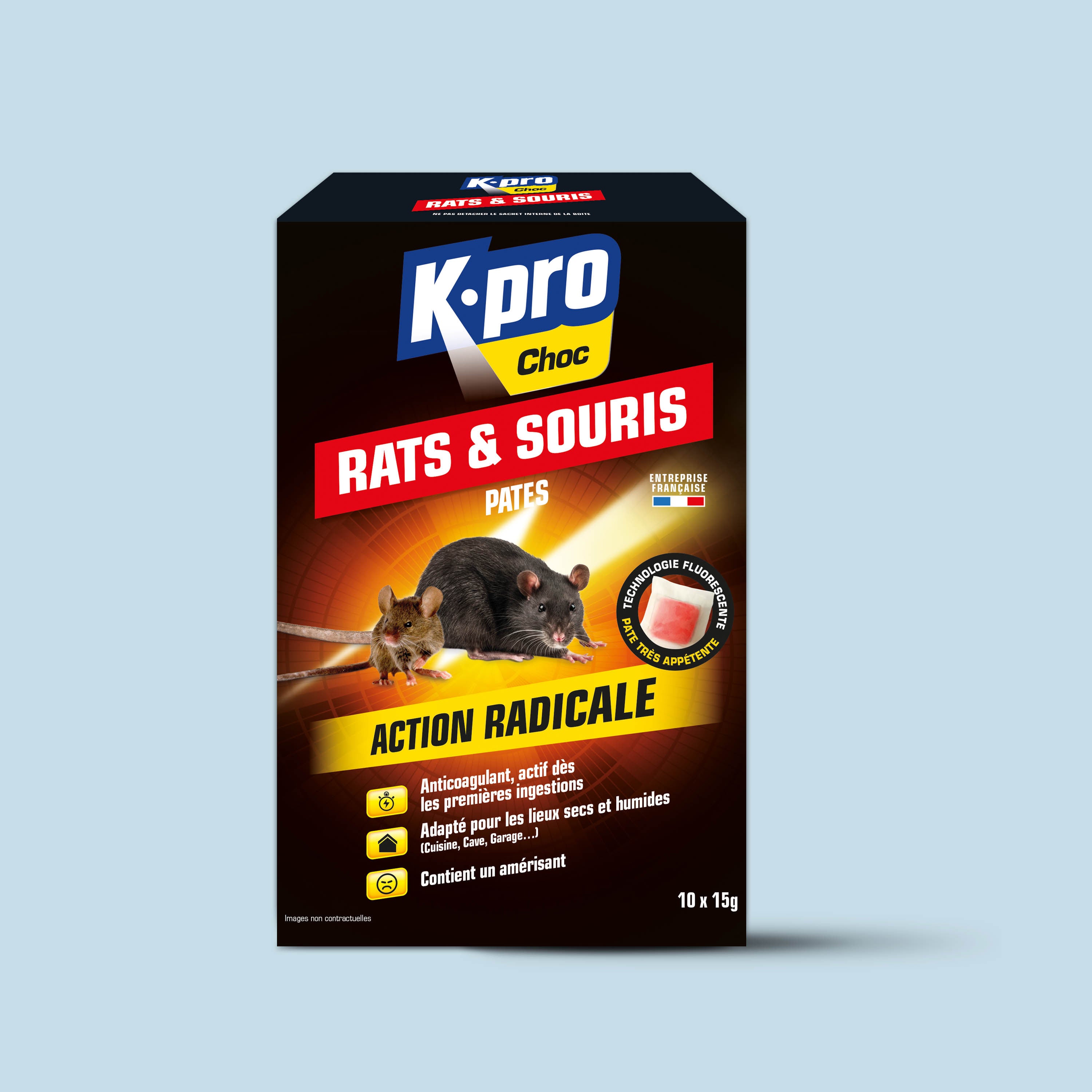 K.PRO - Pâtes rats et souris 150g rouge