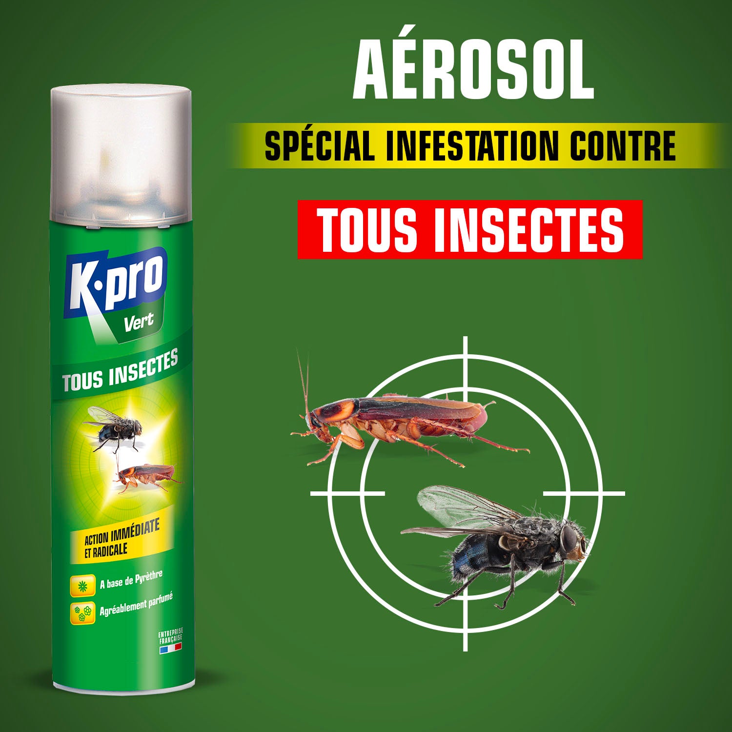 K.PRO - Aérosol tous insectes K.PRO Impact 300ml